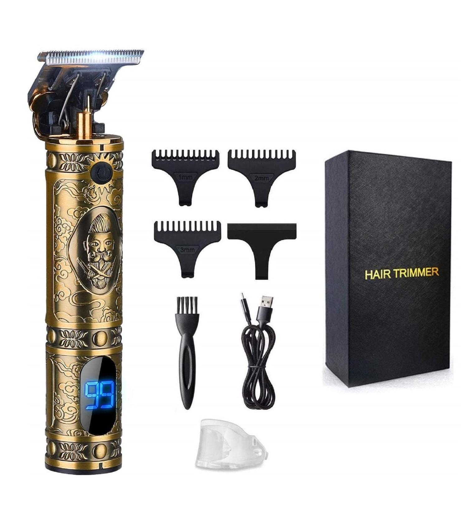 ZITFRI Men's Hair Trimmer - Cordless Rechargeable T-Blade Clipper with LCD Display and Zero Gapped Close Cutting - Electric Beard & Outliner Trimmer - Buy Online on SooperMarket.com