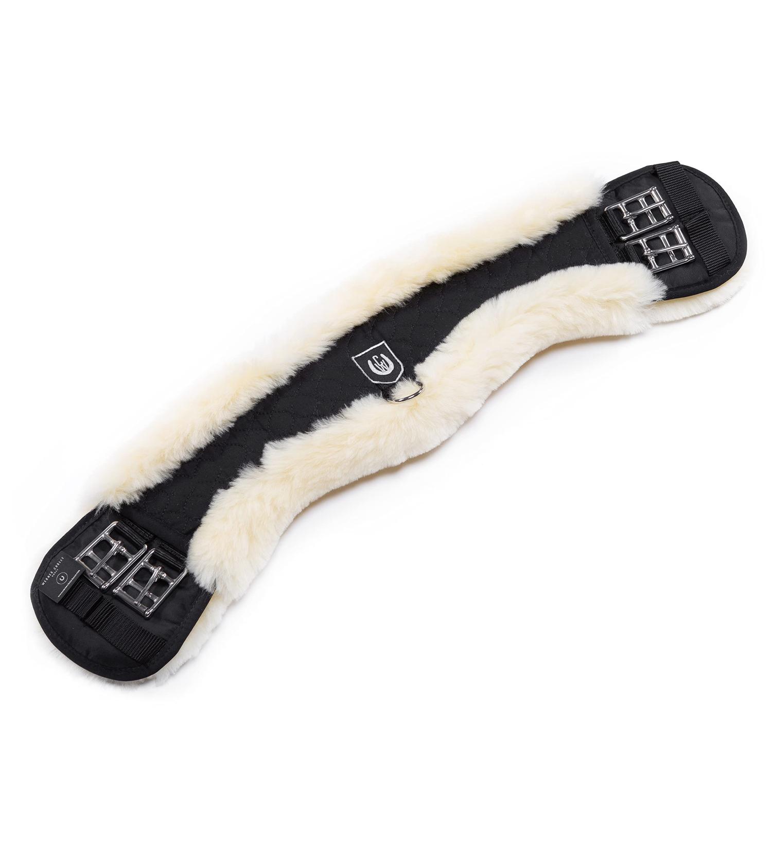 Werner Horse Anatomical Dressage Moon Belt Saddle Strap - Christ Lamb Fur 65cm Black-Nature - Buy Online on SooperMarket.com