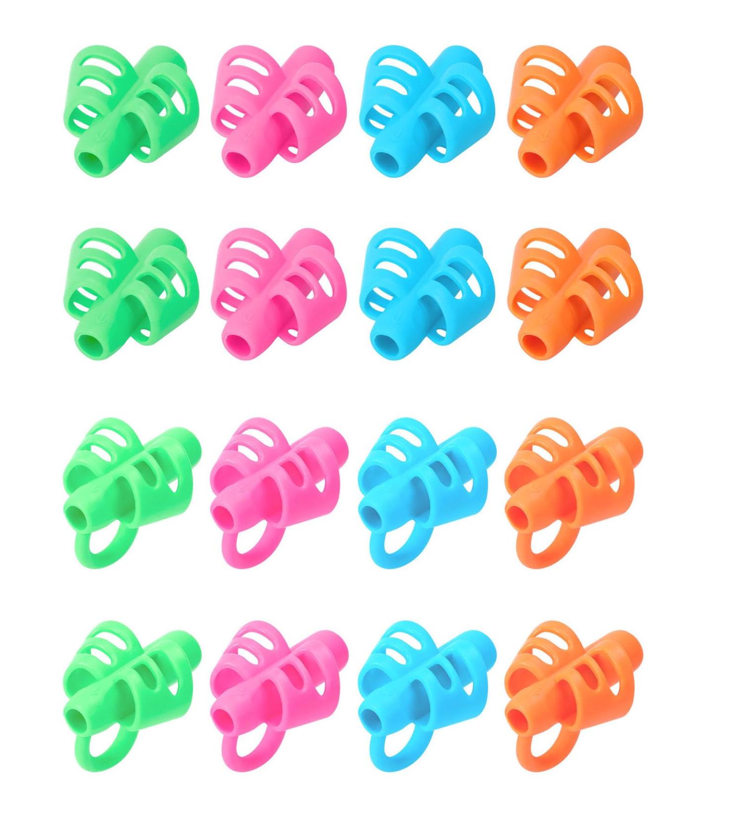 Sannix 16-Piece Pencil Handles for Kids | Handwriting Grip Correction & Writing Aid | Perfect for Toddlers Preschool Students 2 Styles - Buy Online on SooperMarket.com