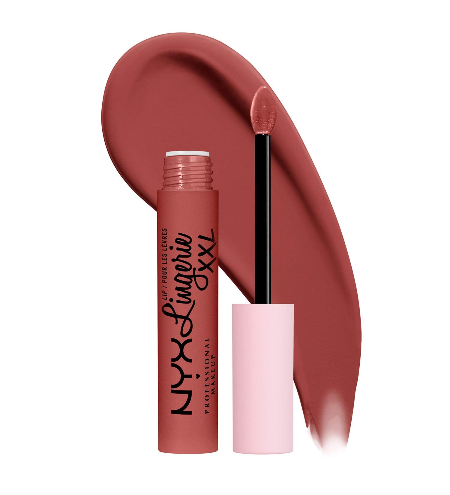 NYX Lip Lingerie XXL Matte Liquid Lipstick in Warm Up - Red Rose | 0.13 Fl Oz - Buy Online on SooperMarket.com