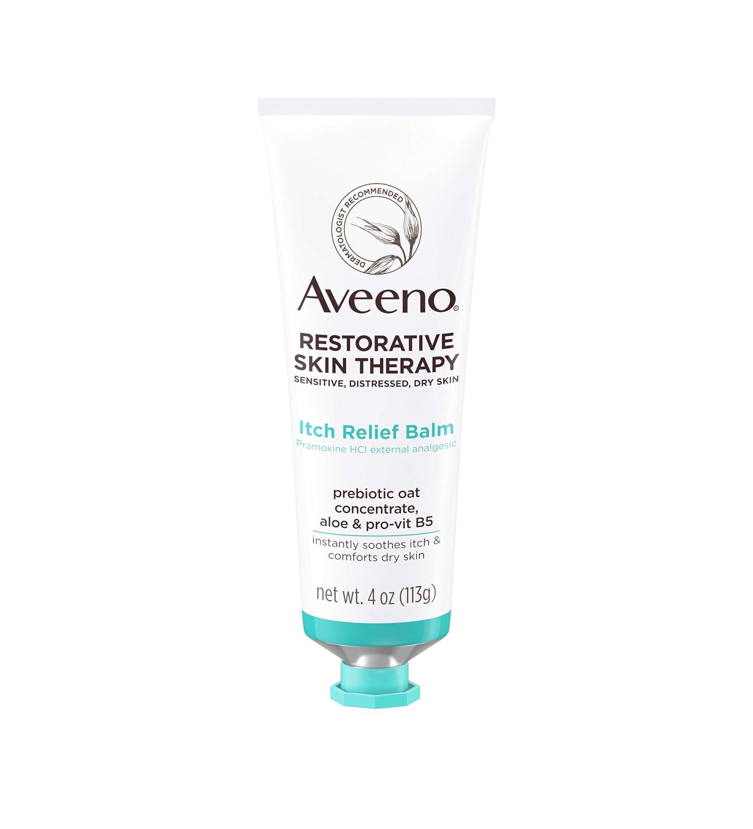 Aveeno Restorative Skin Therapy Itch Relief Balm 4 oz - Soothing Moisturizer for Dry, Itchy Skin - Buy Online on SooperMarket.com