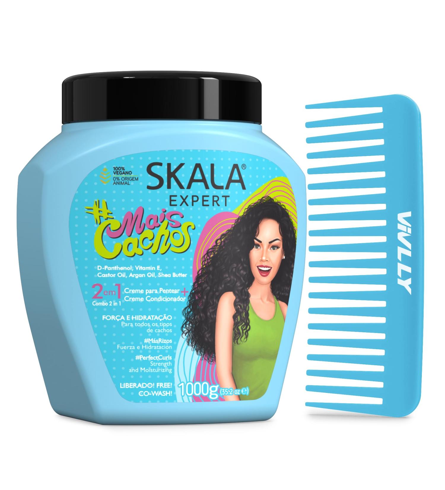 SKALA Type 3ABC 2-in-1 Frizz Control for Curly Hair | Conditioning Treatment & Cream | Free Comb Included - Shop Now - Buy Online on SooperMarket.com