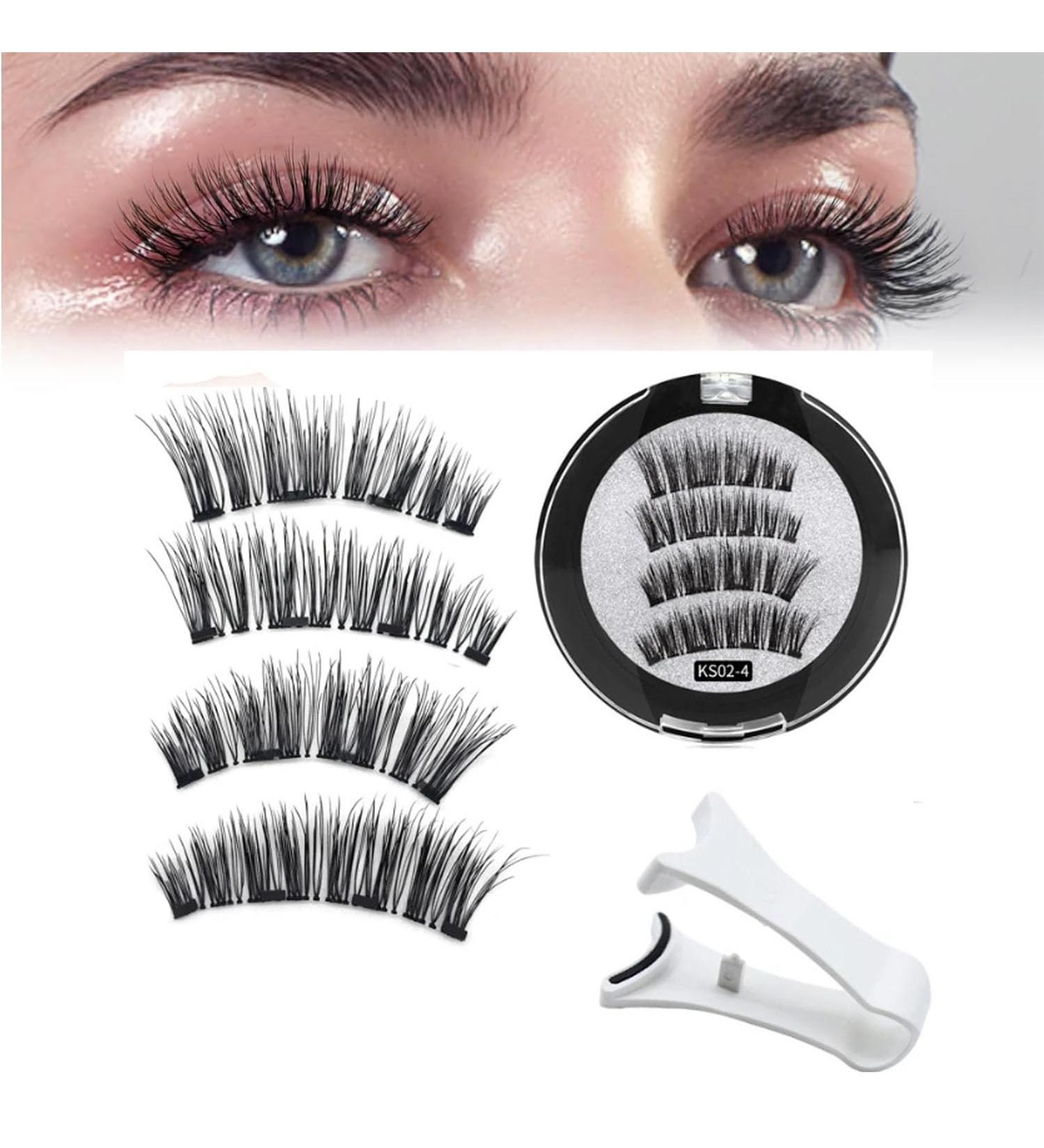 Lumentes Magnetic Eyelashes Lumentes Magnetic Lashes Magnetic Eyelashes Without Eyeliner Reusable Magnetic Eyelashes with Applicator No Glue or Liner Needed (Color : KS02-4) - Buy Online on SooperMarket.com