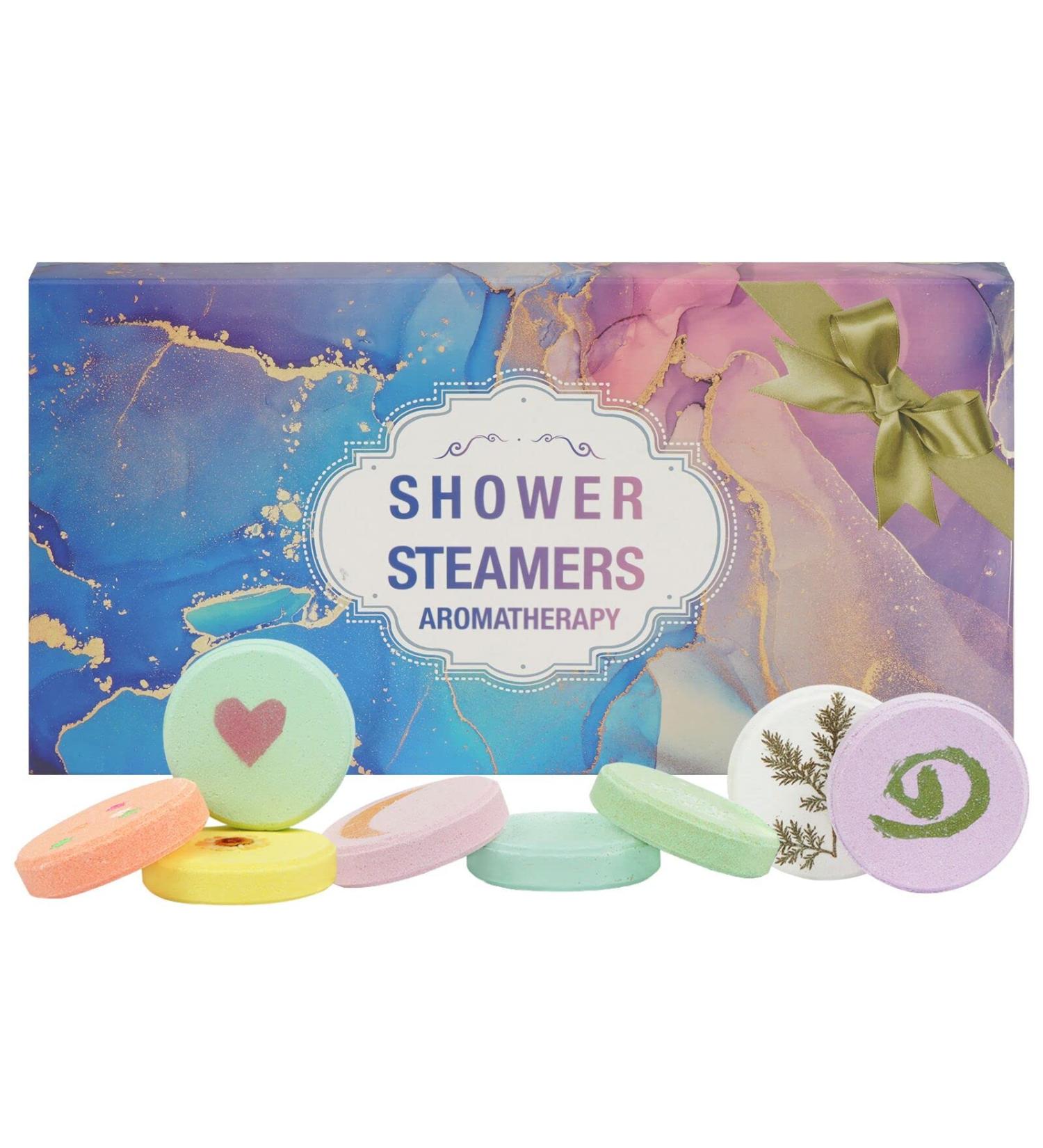 LighSele Shower Steamers - 8 Aromatherapy Bombs with Essential Oils for Women | Stress Relief Gift | Home Spa Christmas Gifts - 8 Count - Buy Online on SooperMarket.com