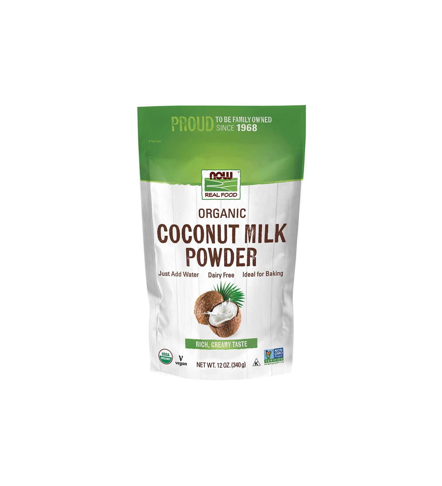 Now Foods Organic Coconut Milk Powder 12 oz - Real Food for Dairy-Free Cooking - Buy Online on SooperMarket.com