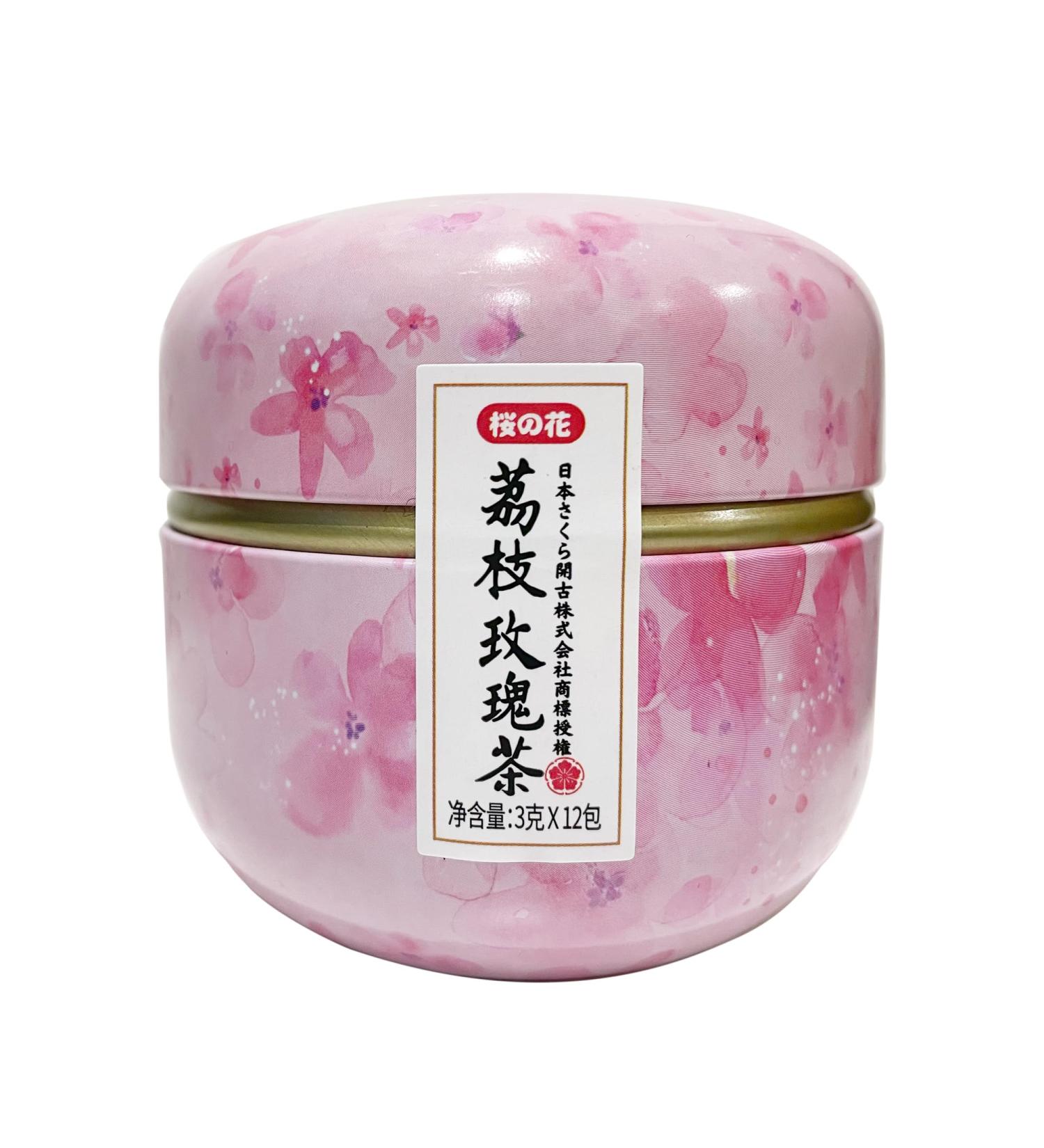 Lychee Rose Tea in Tea Tin with 12 Teabags - Buy Online on SooperMarket.com