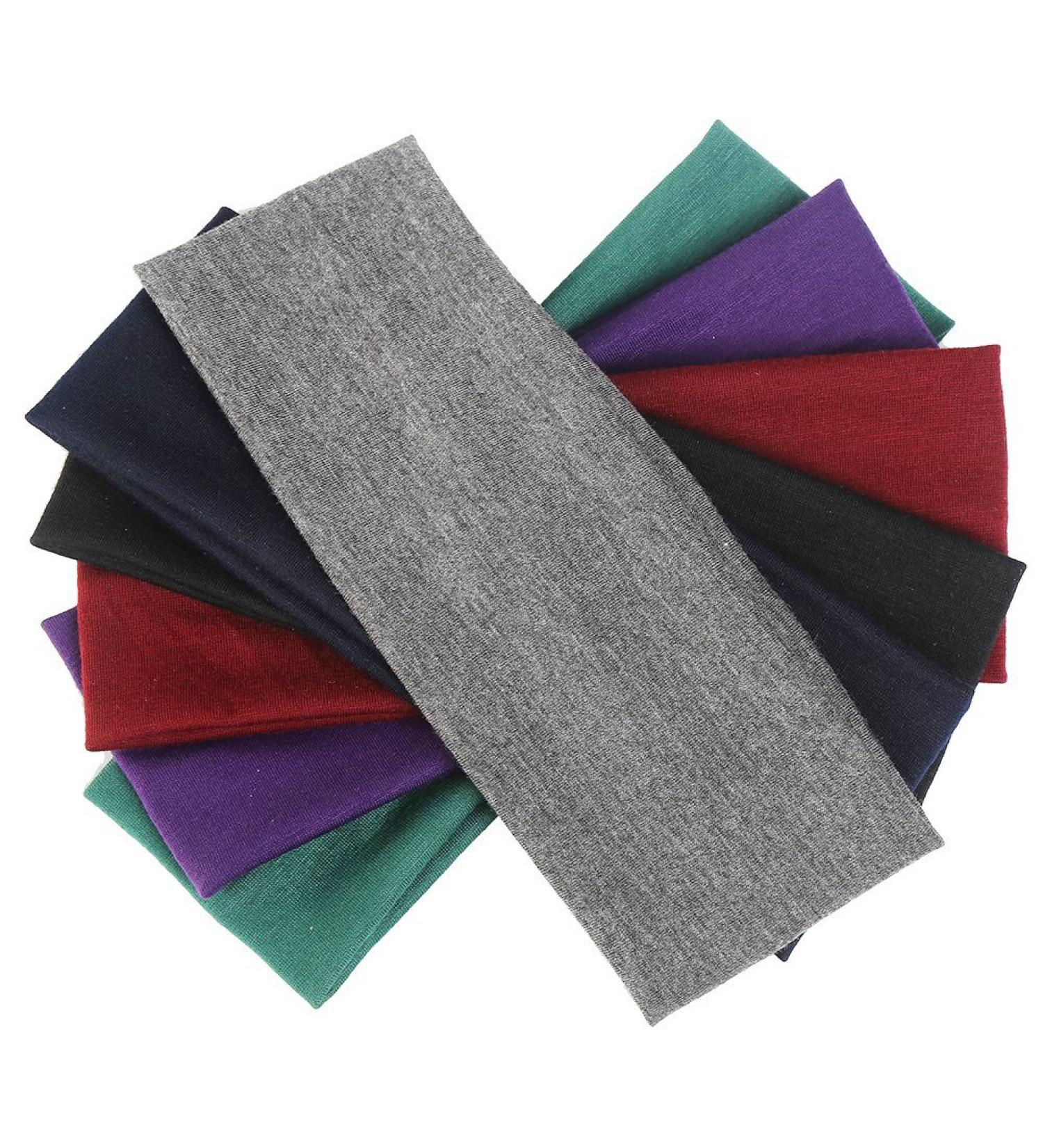 6 Pieces Yoga Cotton Headbands Elastic Head Bands for Teans and Women Assorted Colours - Buy Online on SooperMarket.com