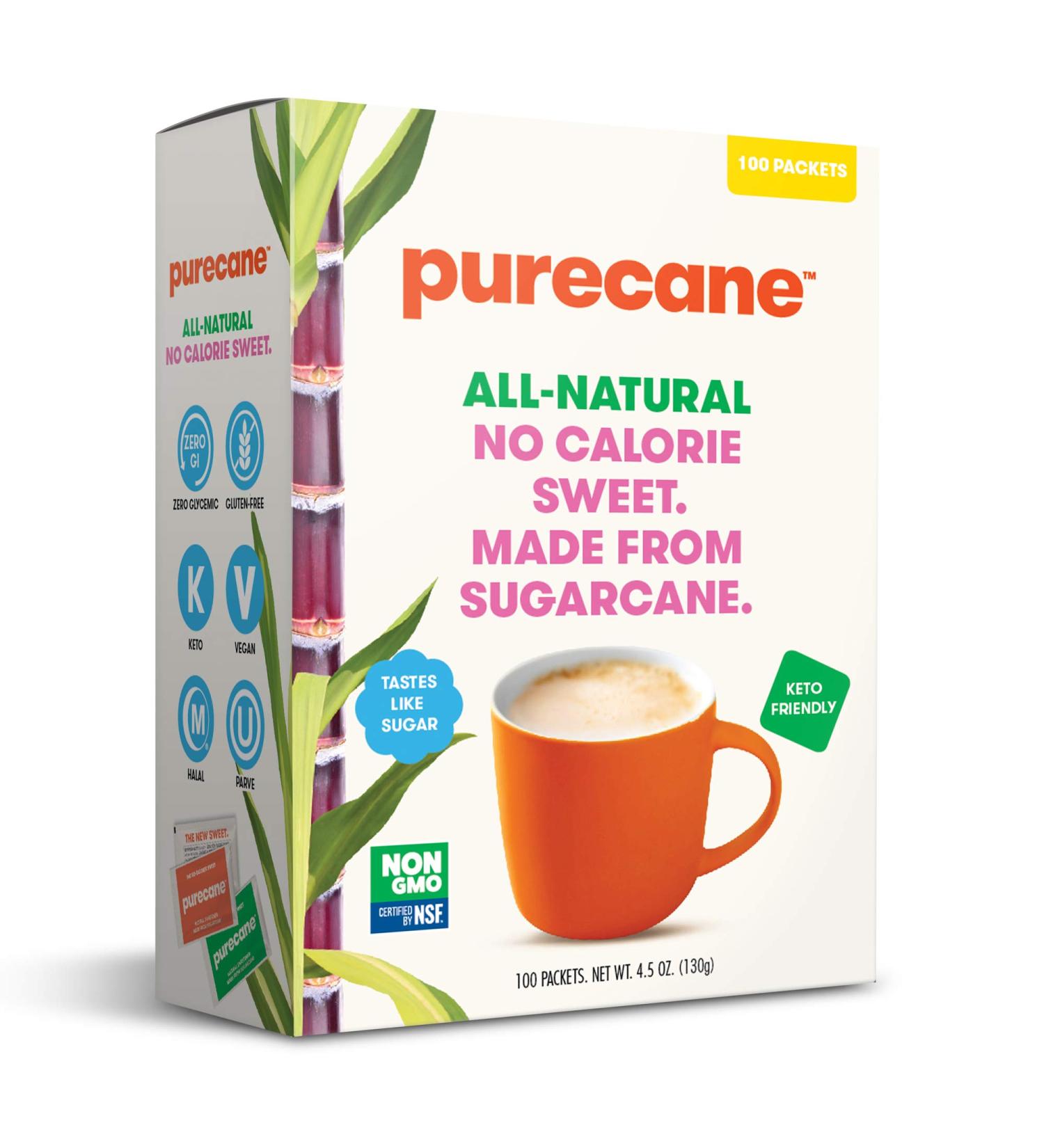 Purecane No Calorie Sweetener - 100 Packets (1.3g Each) - Sugar Alternative - Buy Online on SooperMarket.com