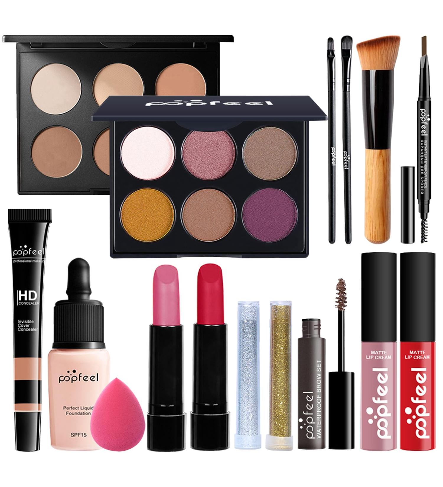 Shefave Make Up Set for Teenage Girls All in One Make Up Kit - Full Makeup Sets for Women with Eyeshadow Foundation Concealer Lipstick Lip Gloss Eyebrow Kit Makeup Brush & Sponge Makeup Gift Set Set A - Buy Online on SooperMarket.com
