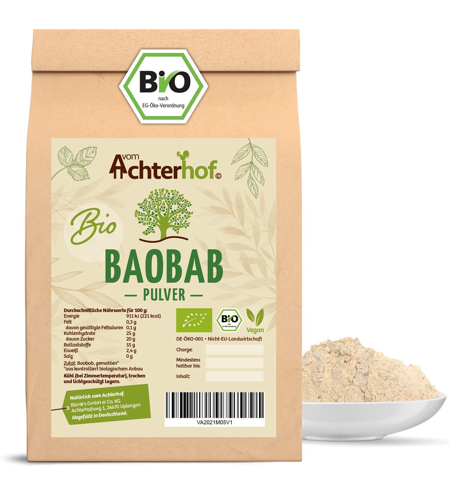 Buy Organic Baobab Powder 250g | 100% Pure Baobab Fruit Powder for Health Benefits - Buy Online on SooperMarket.com