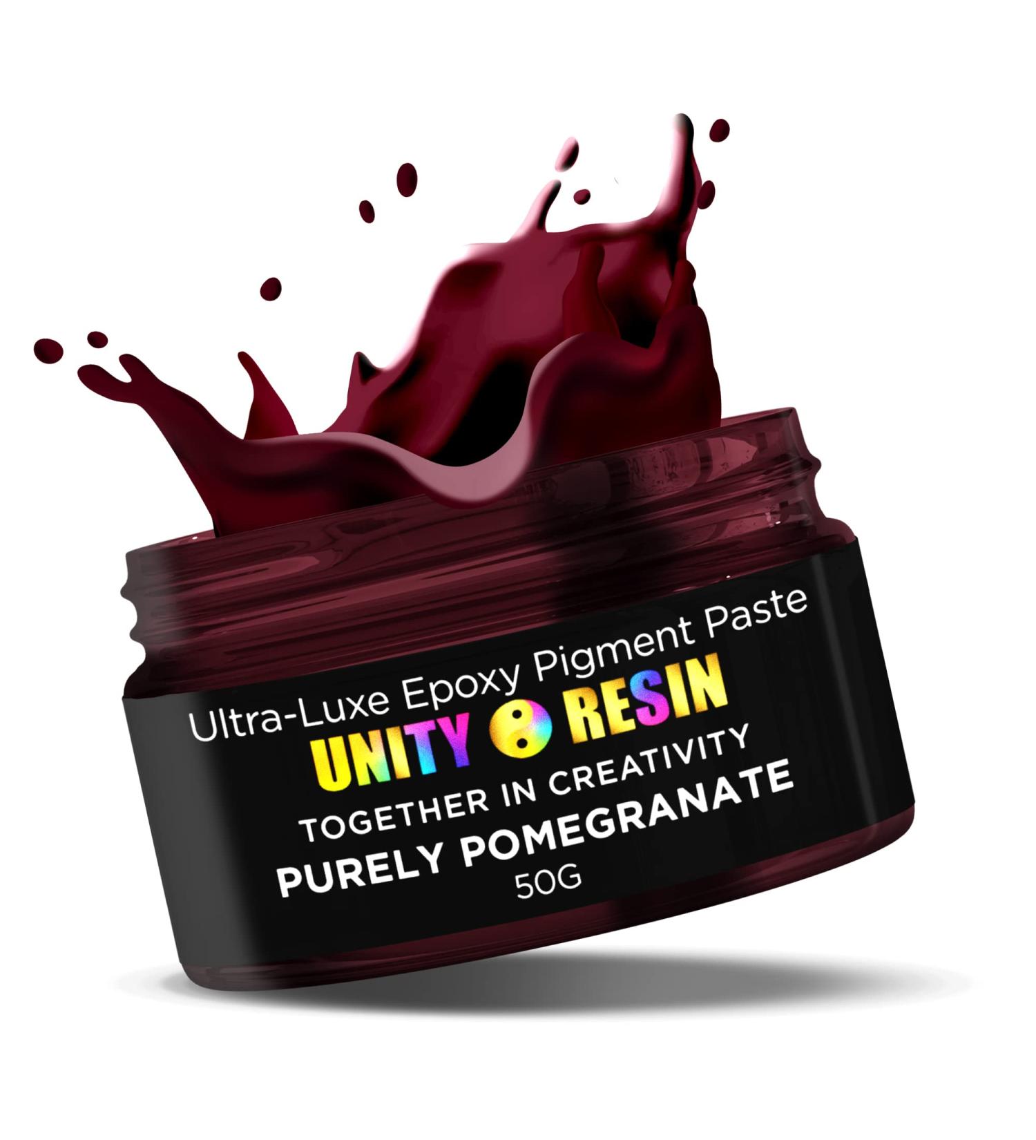 Purely Pomegranate Resin Color Pigment - Easy-to-Use Concentrated Pigment Paste for Epoxy Resin Art, Woodwork, DIY Projects - 50g - Buy Online on SooperMarket.com
