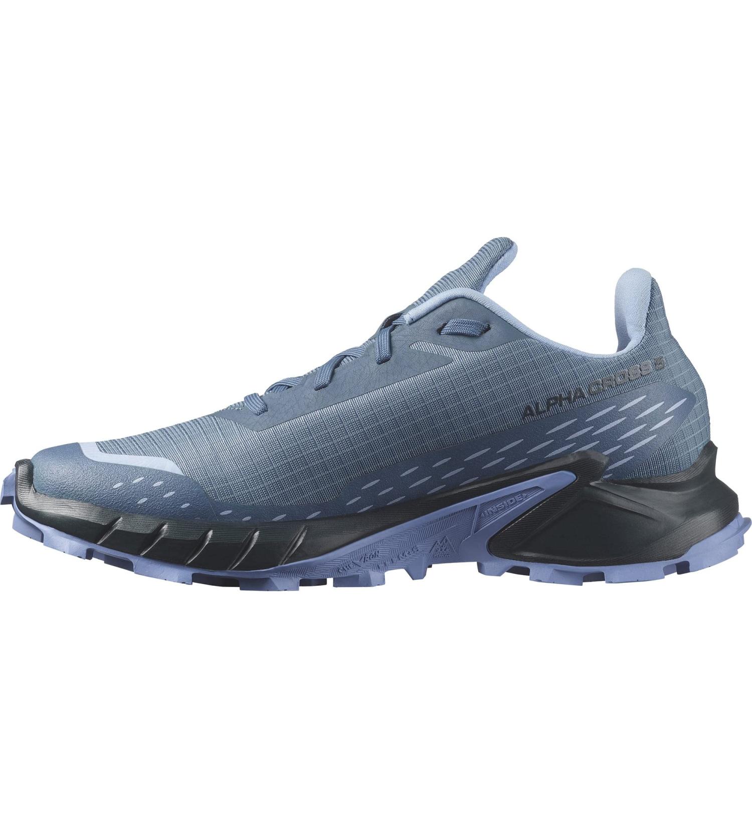 Salomon Women's Alphacross 5 Hiking Shoe - EU 40 Bering Sea Carbon Blue Heron | International Shipping Available - Buy Online on SooperMarket.com