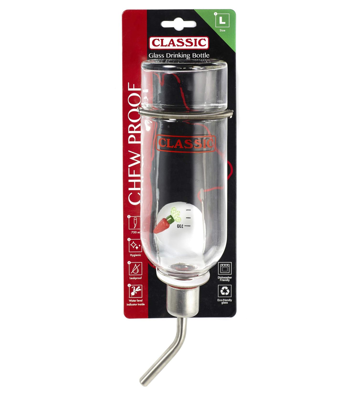 Other Classic Glass Drinking Bottle 750ml clear 81782