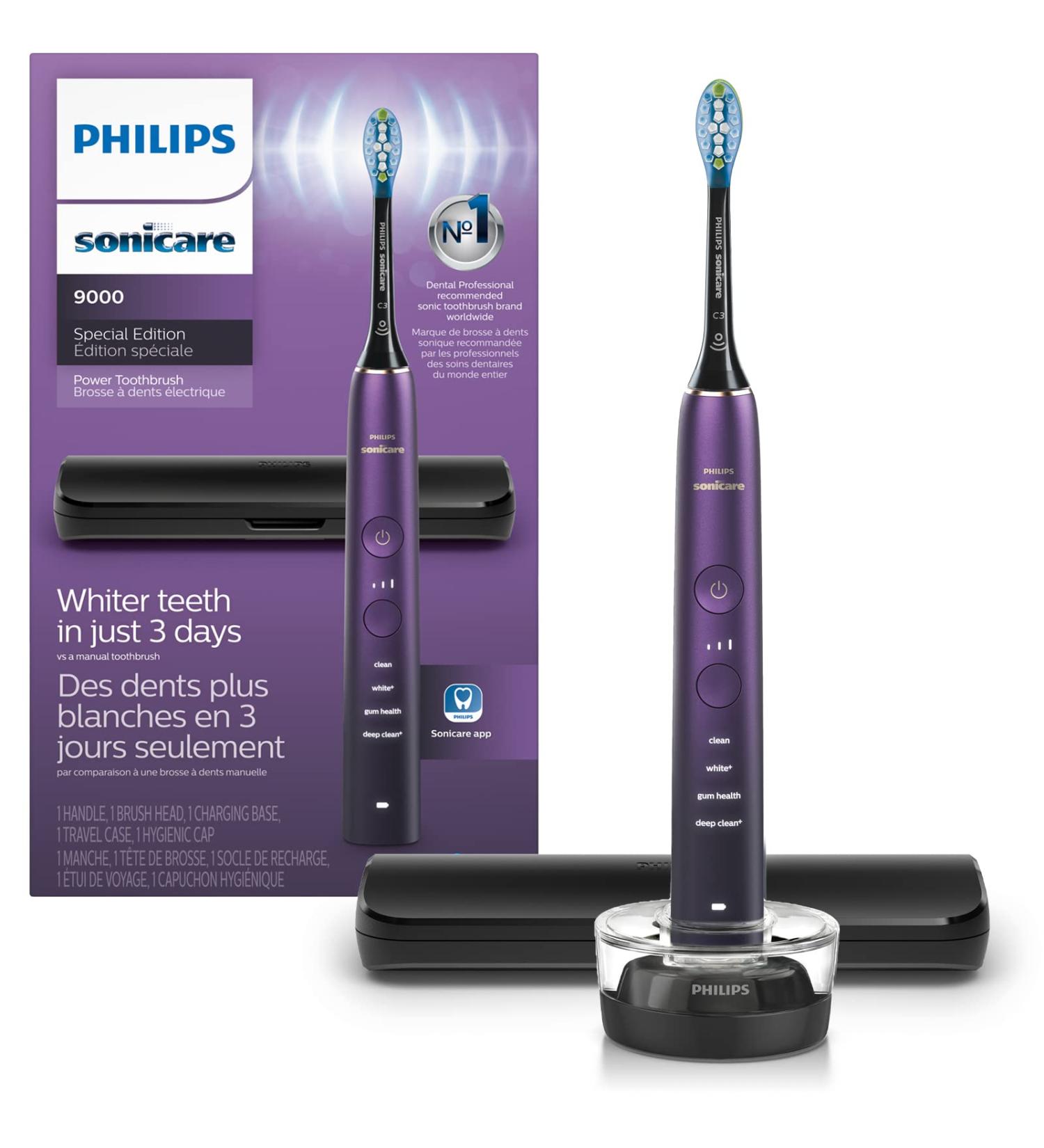 Philips Sonicare 9000 Special Edition Black/Purple HX9911/91 Electric Toothbrush - Buy Online on SooperMarket.com