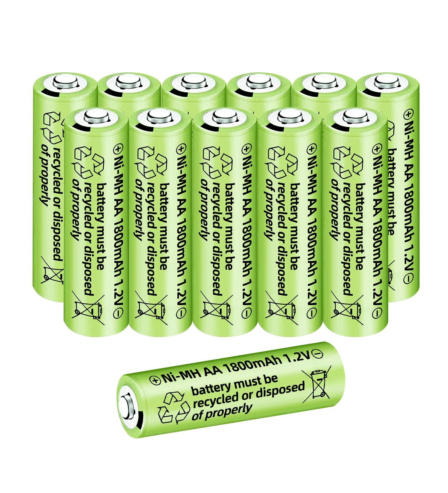 Sea Jump 12PCS 1.2V 1800mAh Ni-MH AA Rechargeable Batteries for Wireless Microphones Electric Toys RC Mice and More - International Shipping Available - Buy Online on SooperMarket.com