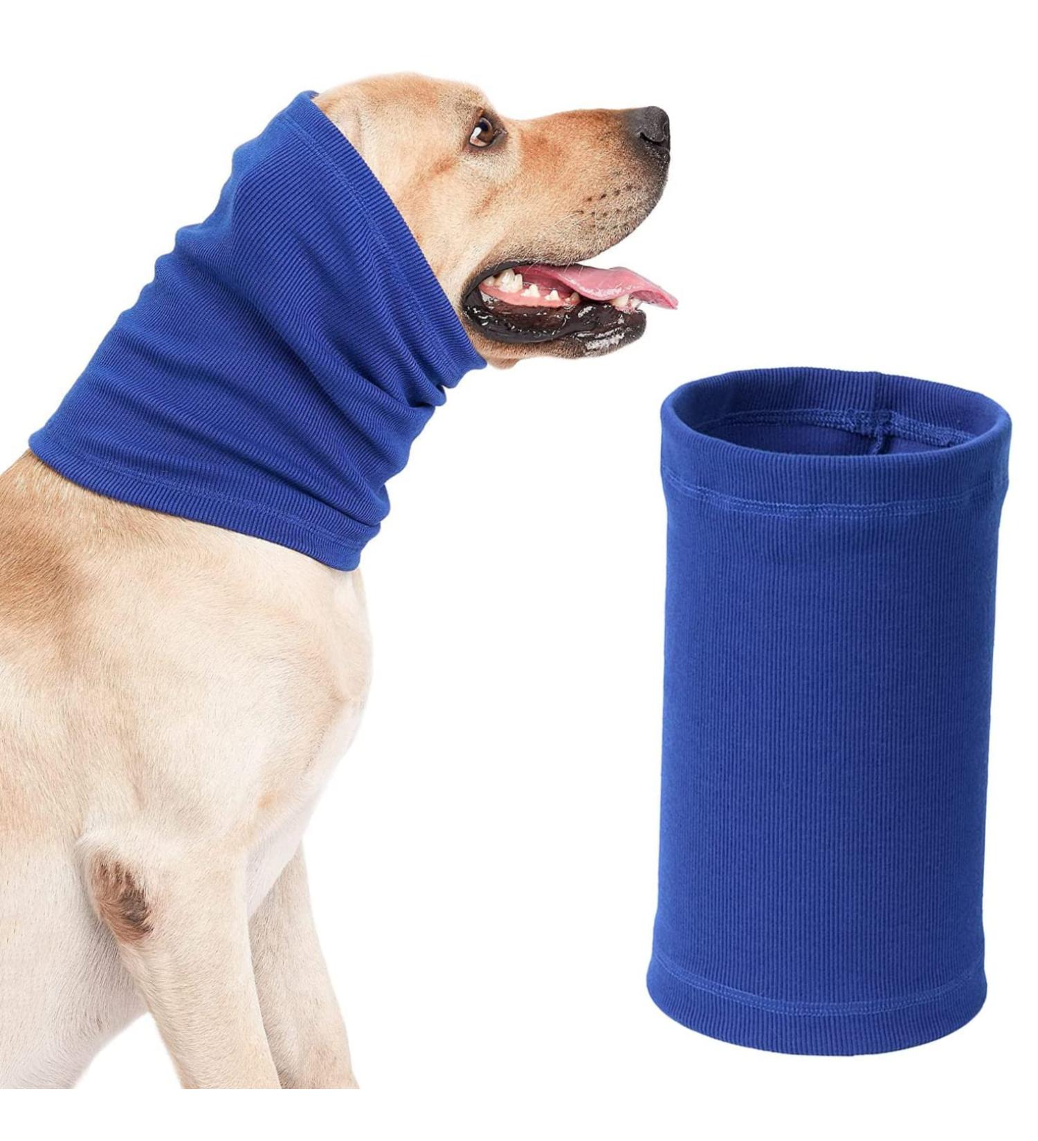 Dog Snood Pet Neck Protector Ears Warmer Calming Hoodies for Dogs Earmuff Noise Protection for Anti-anxiety Grooming Bathing Comfort Ear Covers (M Size Blue) M Blue - Buy Online on SooperMarket.com
