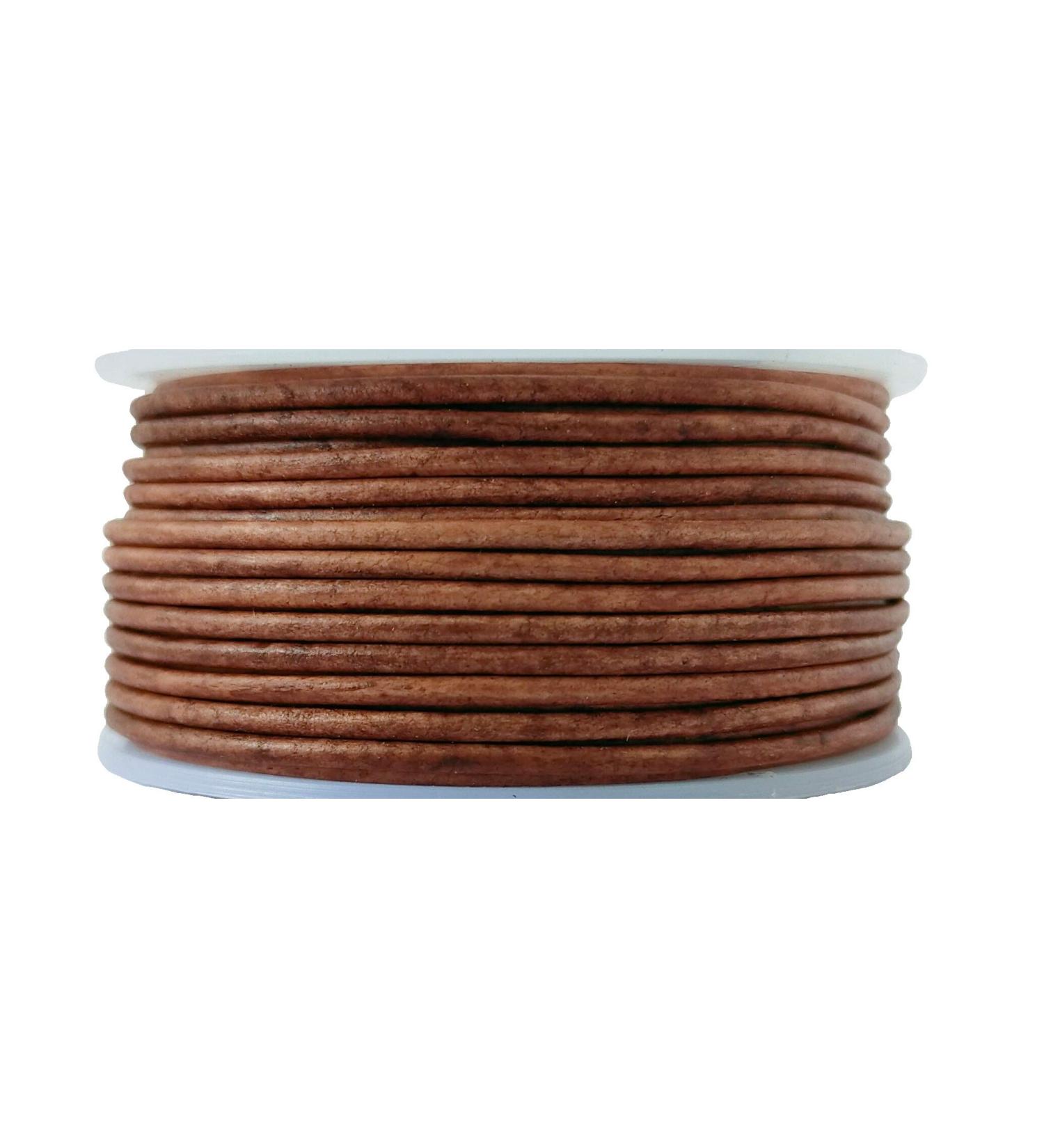 Genuine Leather Cord for Jewelry Making and Crafts - Distressed Saddle 1.5mm - Buy Online on SooperMarket.com