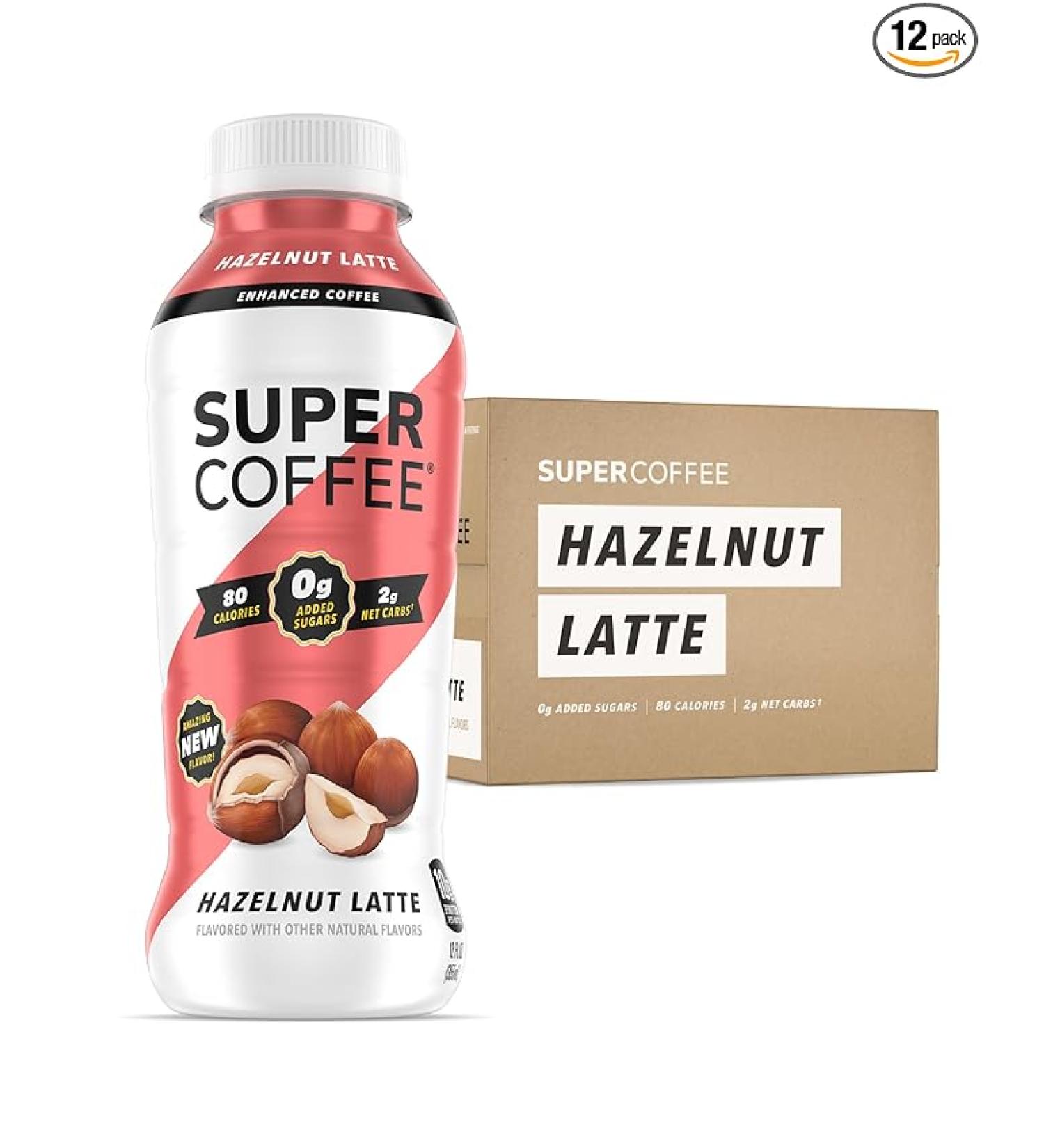 KITU SUPER COFFEE  Keto Protein Coffee (0g Added Sugar  10g Protein  70 Calories) [Hazelnut] 12 Fl Oz  12 Pack | Iced Smart Coffee Drinks - Buy Online on SooperMarket.com