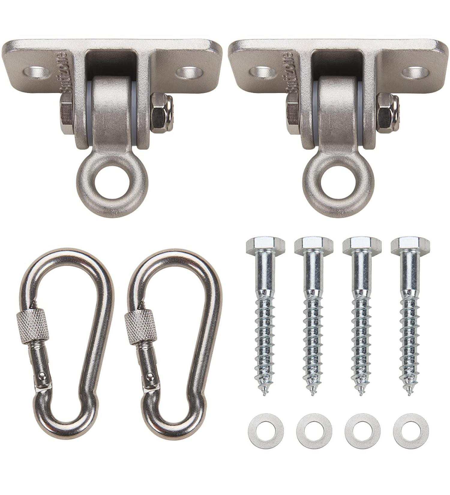 304 Stainless Steel Heavy Duty Swing Hangers Set of 2 - Mounting Hardware Included - Buy Online on SooperMarket.com