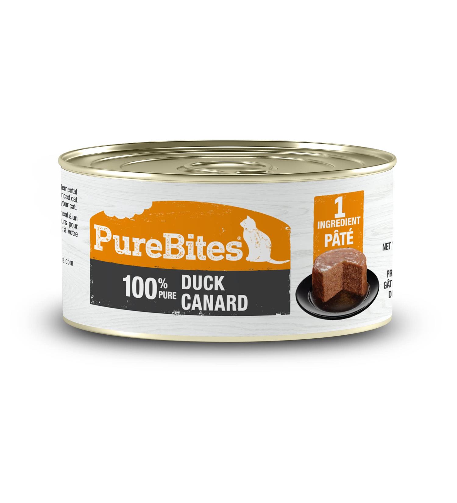 PureBites 100% Pure Duck Pate Cat Treat|Single 2.5oz can|only 1 Ingredient Duck 71 g (Pack of 16) - Buy Online on SooperMarket.com