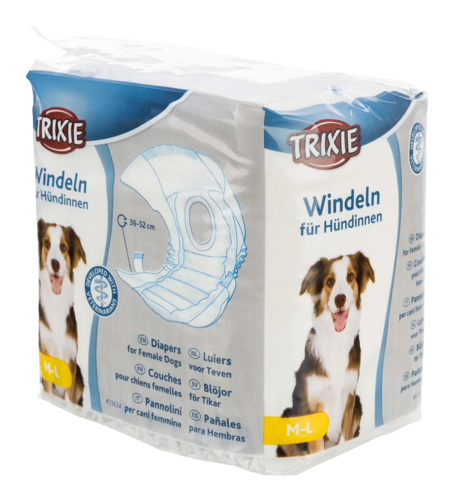 Trixie Dog Diapers for Female Dogs - M-L (36-52 cm) | 12 Pack - Best for International Shipping - Buy Online on SooperMarket.com