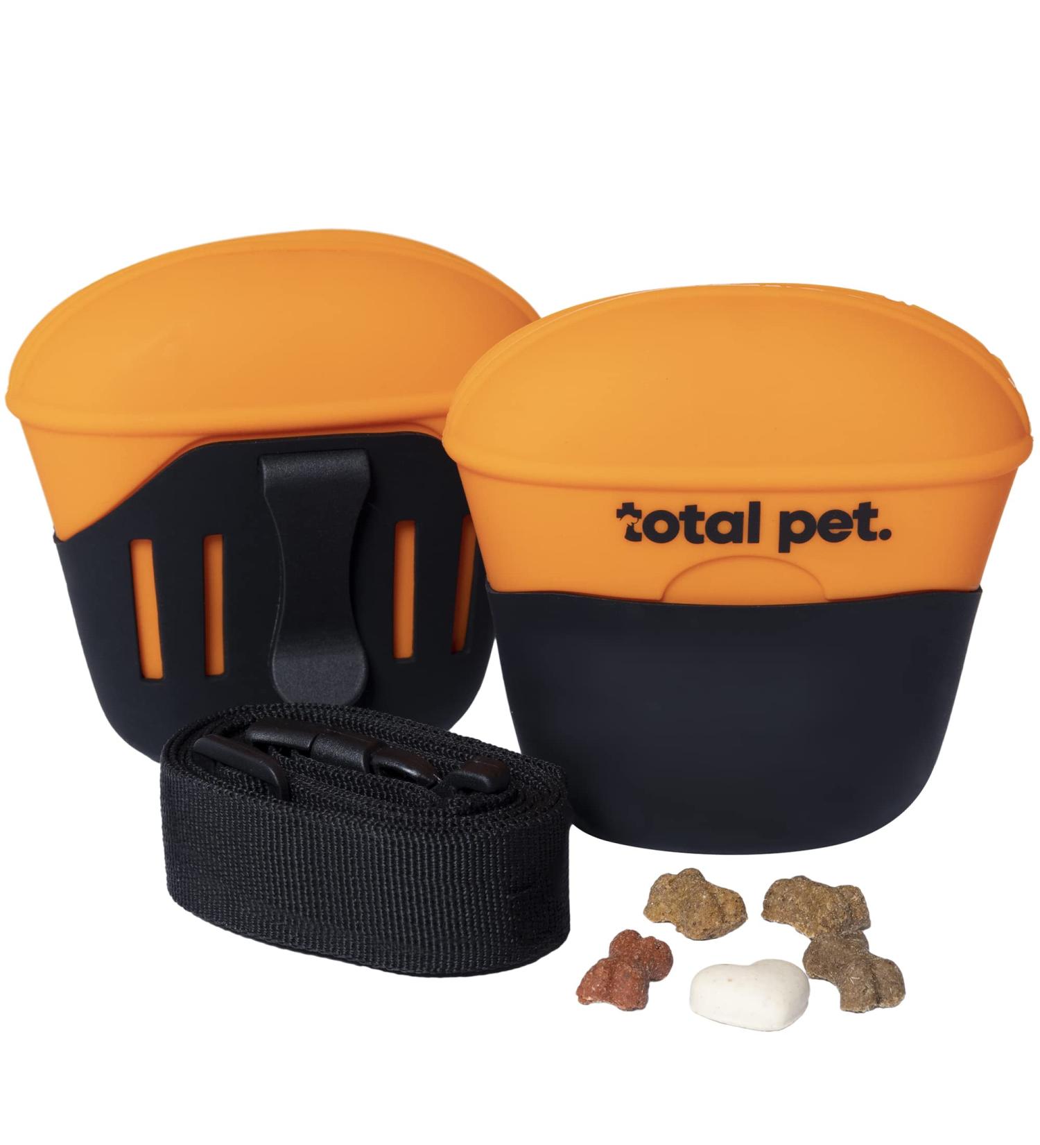 Total Pet Dog Treat Pouch Bag - Silicone, Belt & Clip, Magnetic Closure | Ideal for Puppy & Dog Training/Walking - Buy Online on SooperMarket.com