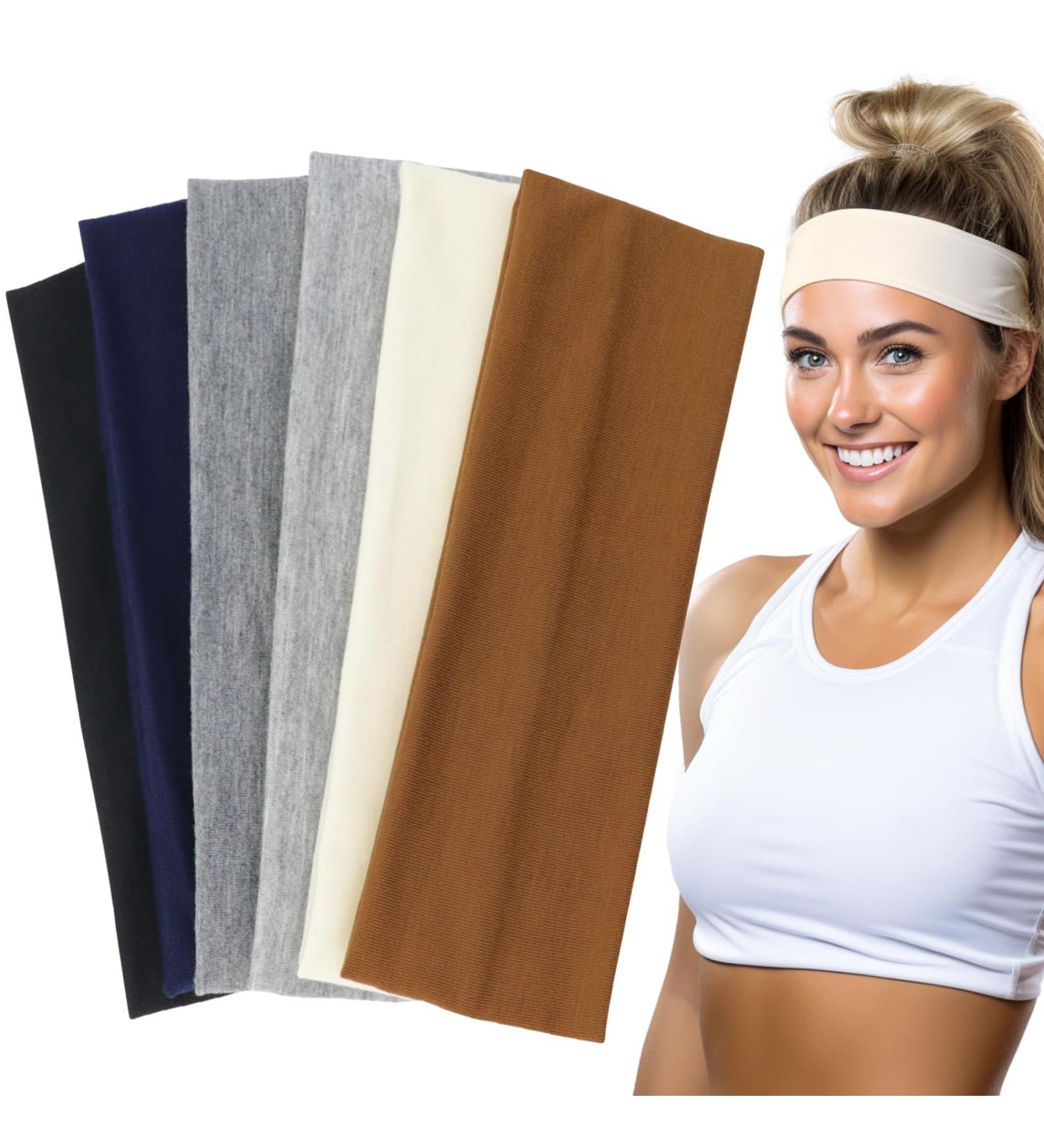 Shop Sularpek 6 Pack Yoga Headbands - Women's Soft Elastic Hair Bands for Summer Fitness & Workouts - Perfect for Yoga & Welding - Buy Online on SooperMarket.com