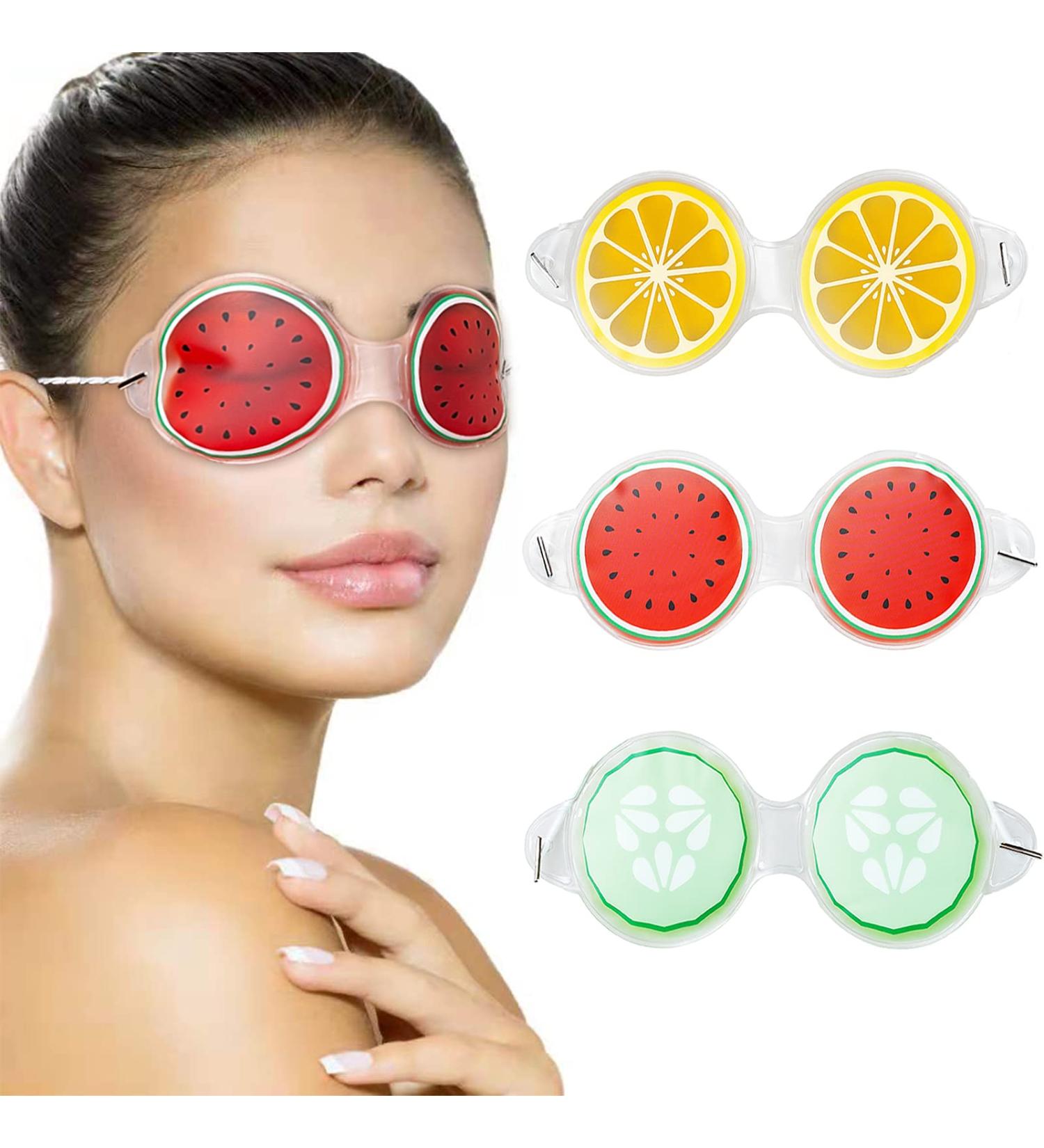 Reusable Gel Eye Mask for Dark Circles & Puffiness - Cold/Hot Packs for Migraine Relief - 3 Pack - Buy Online on SooperMarket.com