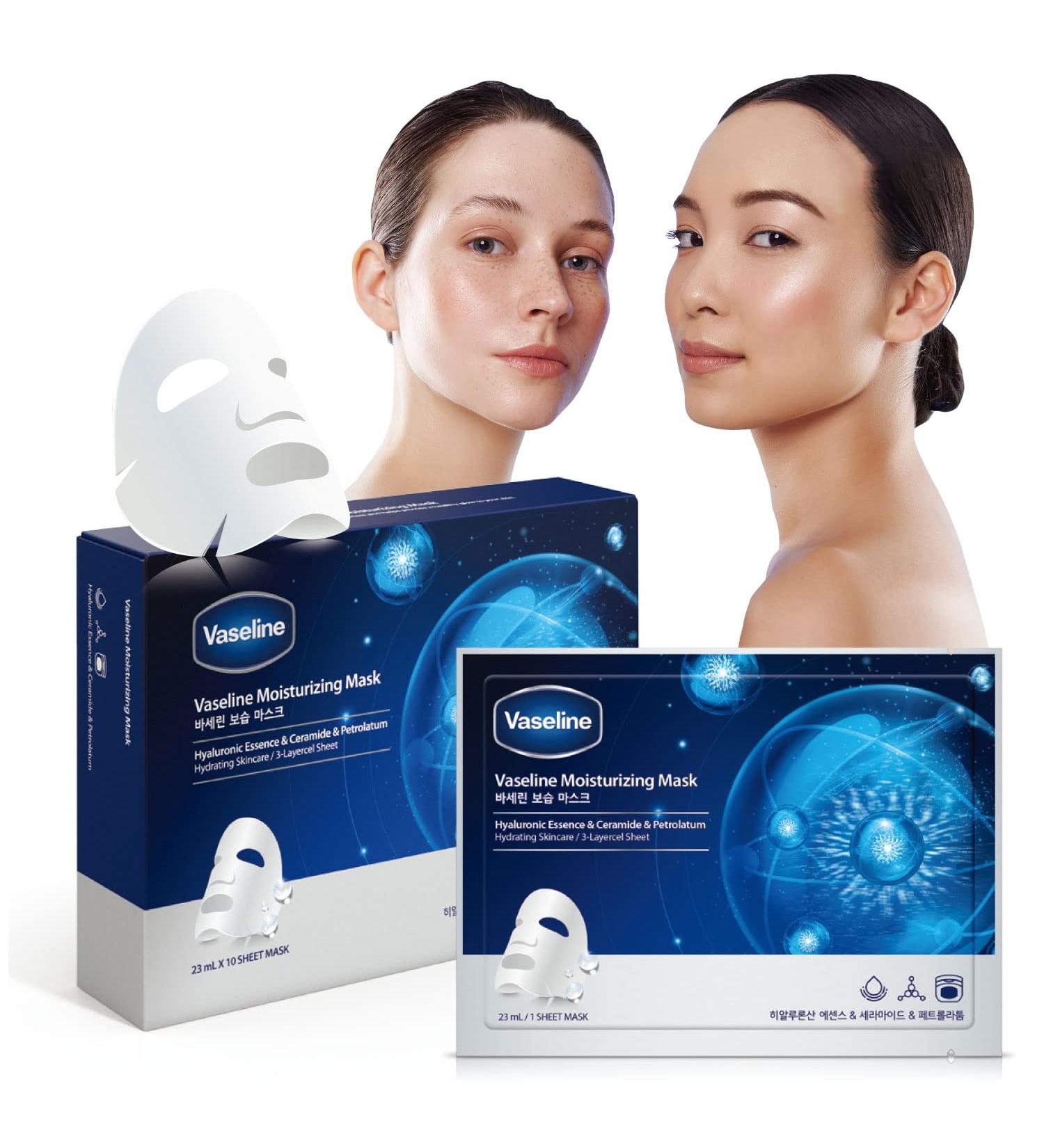 Vaseline Moisturizing Face Mask Sheet - Hydration & Skin Barrier Repair | 10 Pack Made in Korea - Buy Online on SooperMarket.com