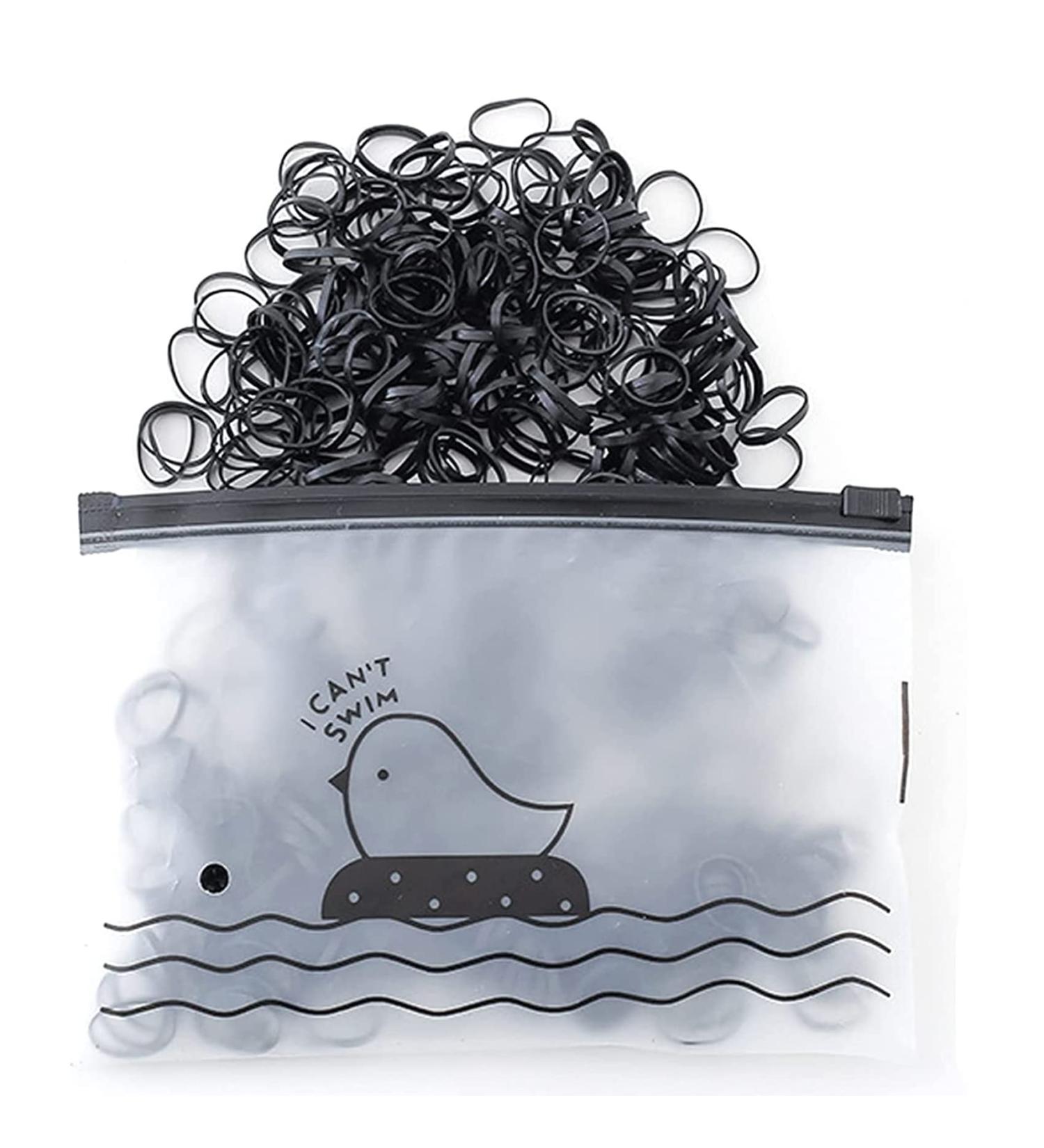 200 Mini Elastic Hair Ties for Girls - Perfect for Braids Dreadlocks & Weddings - Black Hair Accessories - Buy Online on SooperMarket.com