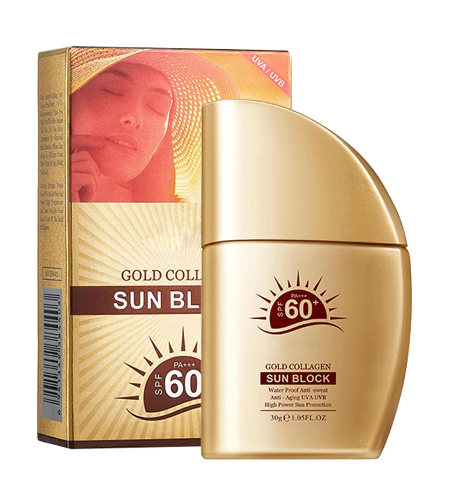 Collagen Face Sunscreen SPF 60+ | Water-Resistant Moisturizer for All Skin Types | Protect & Hydrate Skin - Buy Online on SooperMarket.com