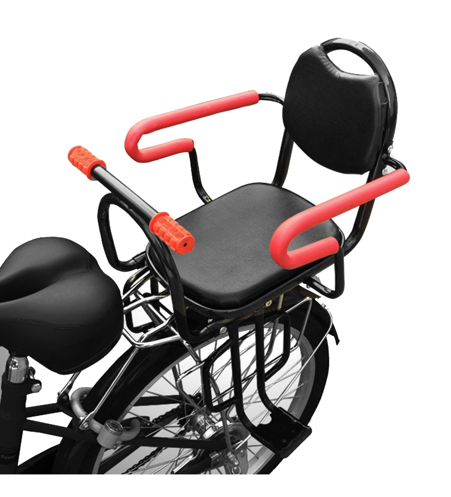 TWSOUL Child Bike Seat - Rear Mounted with Non-Slip Armrests/Pedals, Seat Belt - Holds Up to 100lbs - Buy Online on SooperMarket.com