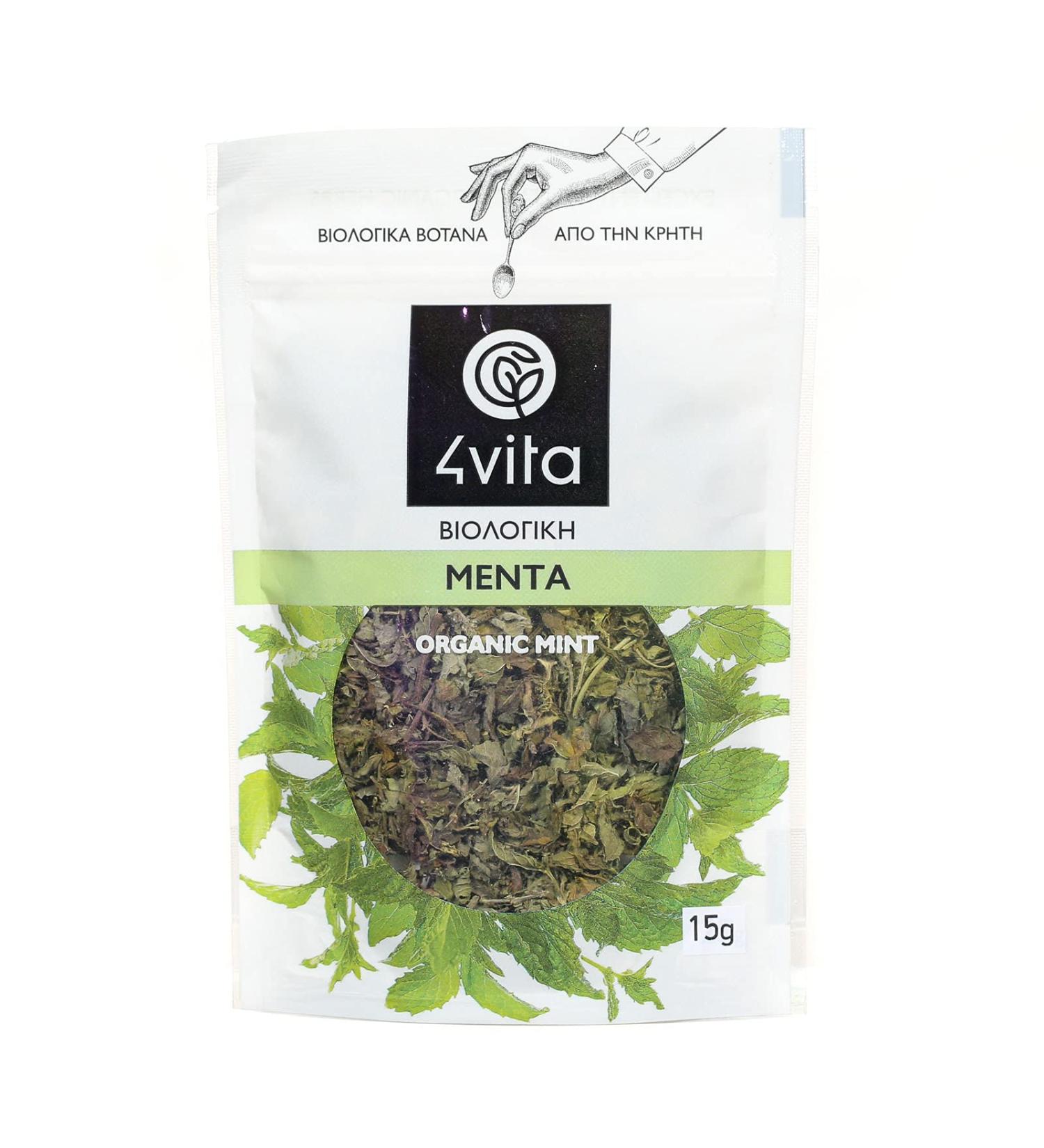 4Vita Greek Organic Mint Herbal Tea 15g - Buy Online on SooperMarket.com