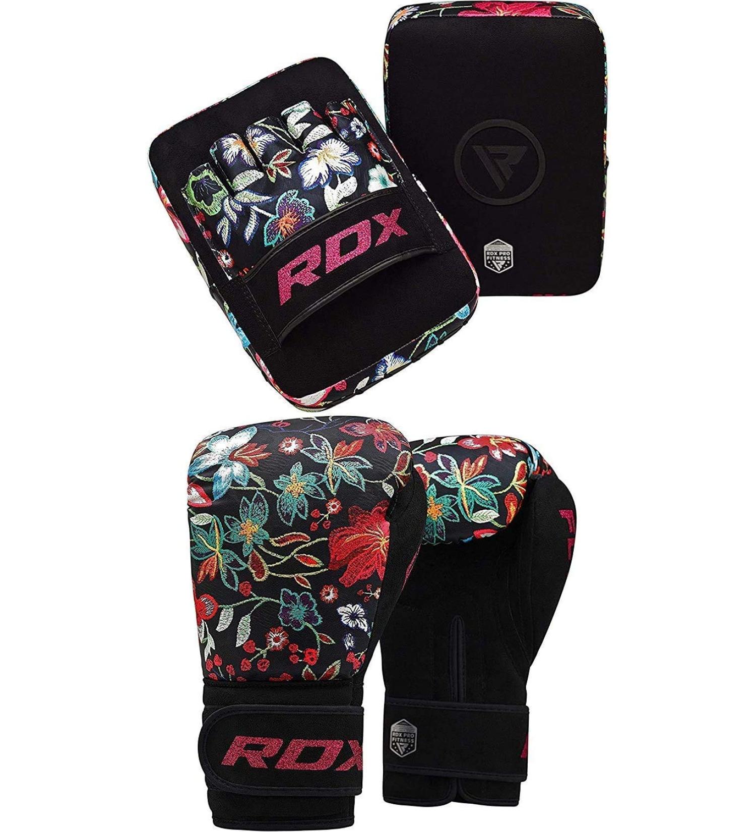 RDX Women Boxing Pads and Gloves Set - Hook and Jab Target Mitts with Punching Gloves for MMA, Martial Arts, Muay Thai - Black 12oz - Buy Online on SooperMarket.com