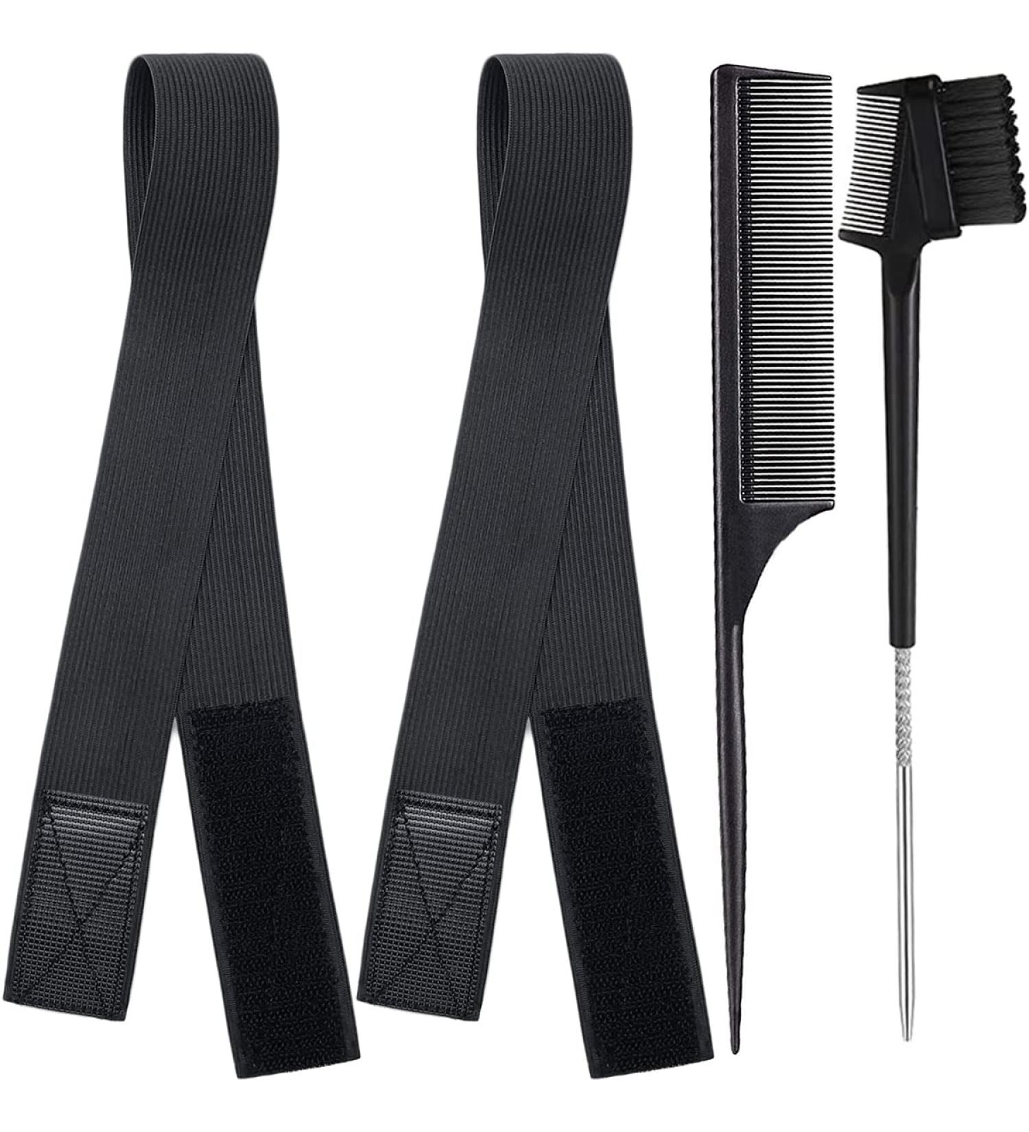 XConstellation Elastic Bands for Wigs - Adjustable Magic Buckle Edges Wrap with No Slip Grip - 2 Pcs Black - Buy Online on SooperMarket.com