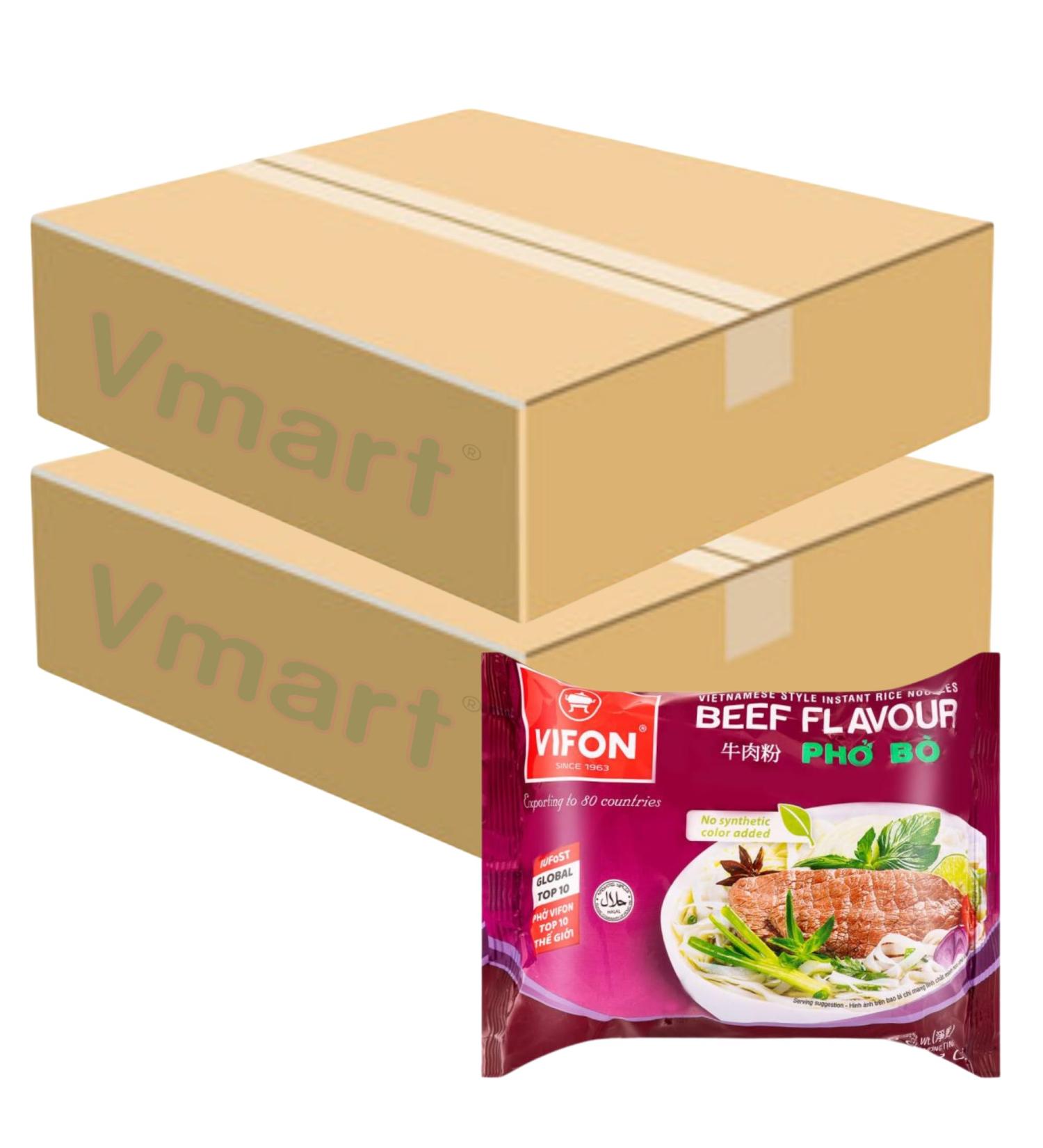 Vifon Vietnamese Style Instant Rice Noodles Beef Flavour Pho Bo 60g Packet (Pack of 60) 2 Case - Buy Online on SooperMarket.com