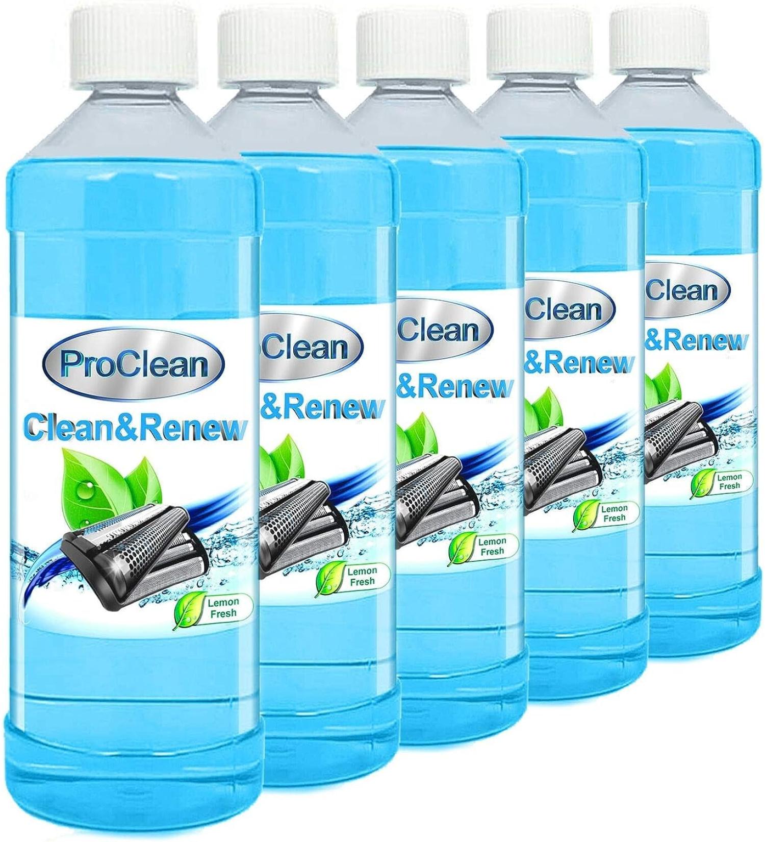 Shaving Head Cleaner   Can be used to refill Clean & Renew & Activator and Pulsonic Series 3/5/7/9 - ProClean X 5 Bottles