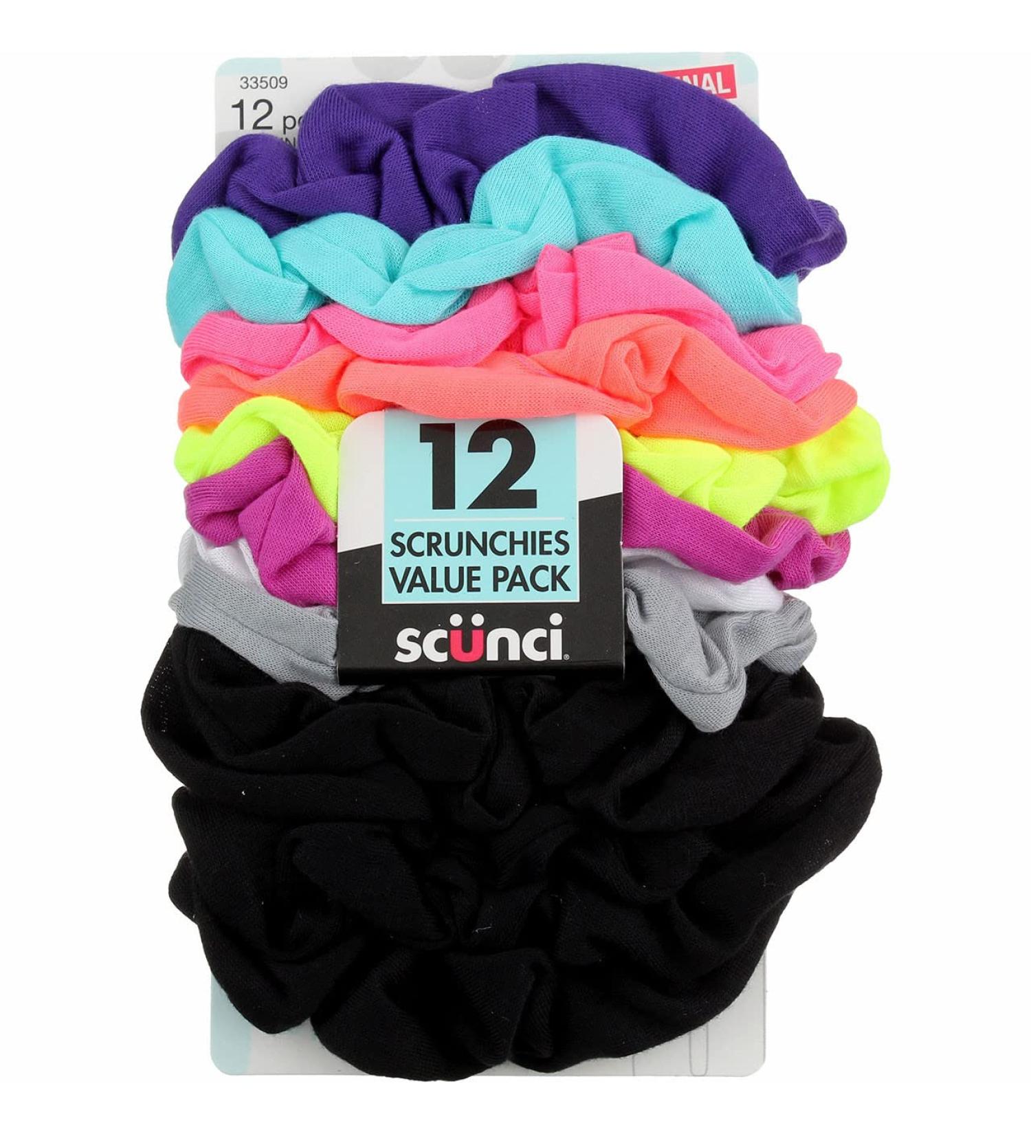 Scunci Cotton Elastics Hair Bands Large Scrunchies 12 Pack - Hair Accessories for Women/Girls - Buy Online on SooperMarket.com