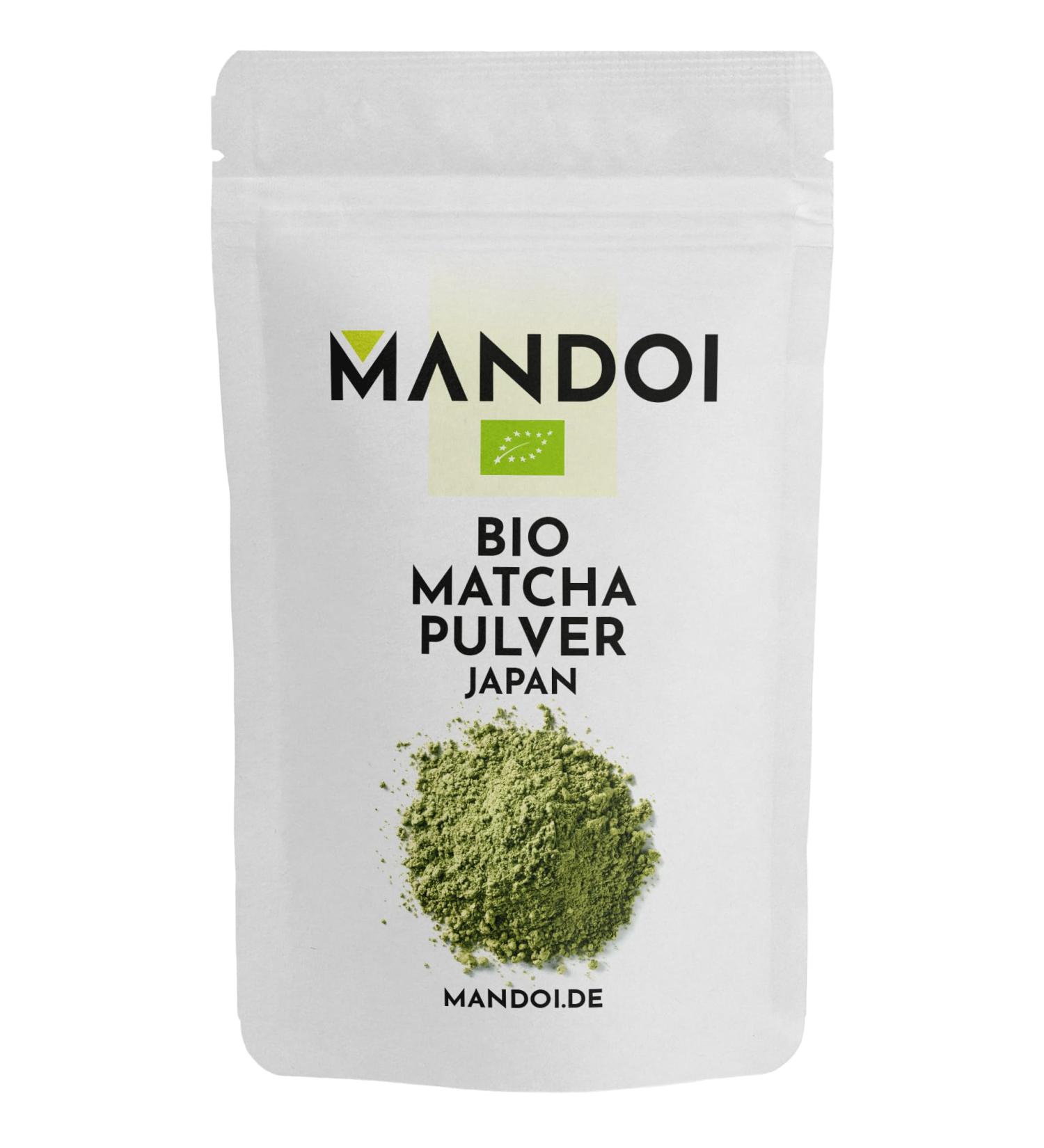 Buy Mandoi Bio Matcha Powder 100g - Premium Organic Green Tea for Matcha Lattes - Sustainably Sourced from Japan - Buy Online on SooperMarket.com