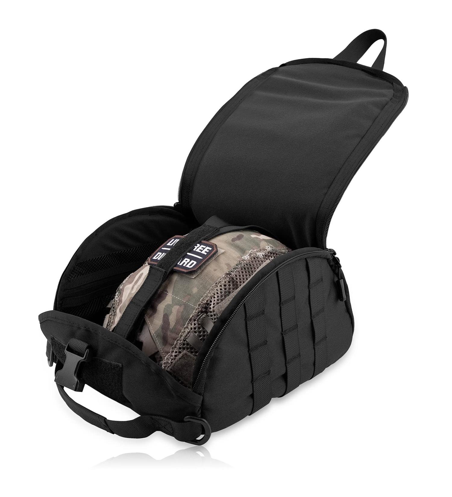 Tactical Helmet Bag Pack - Multi-Purpose Molle Storage for Combat Helmets - Black - Buy Online on SooperMarket.com
