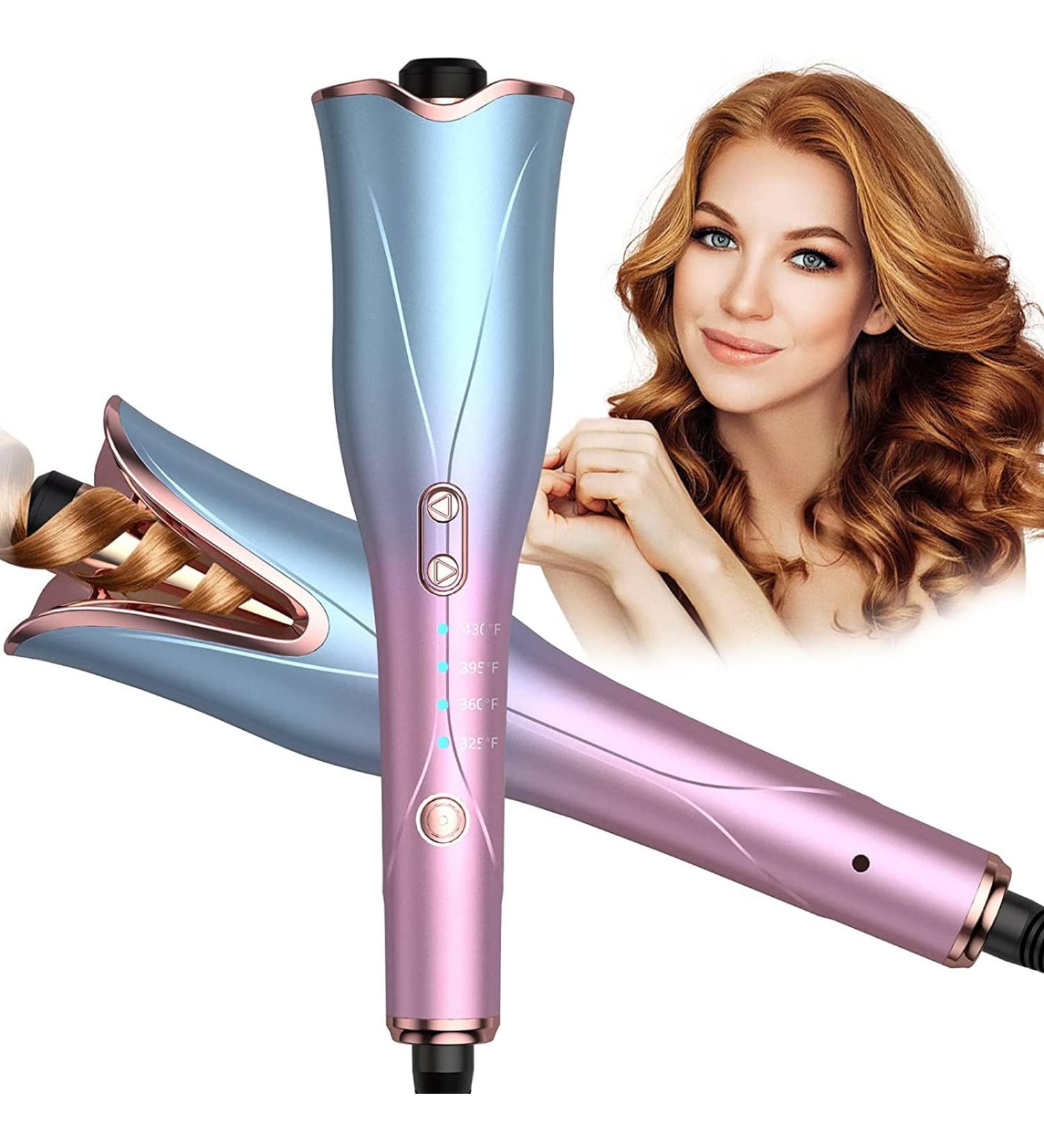 Rehomy Auto Rotating Curling Wand Hair Curler with 1 Rotating Barrel & 4 Temps & 3 Timer Auto Shut-Off for Hair Styling - Buy Online on SooperMarket.com