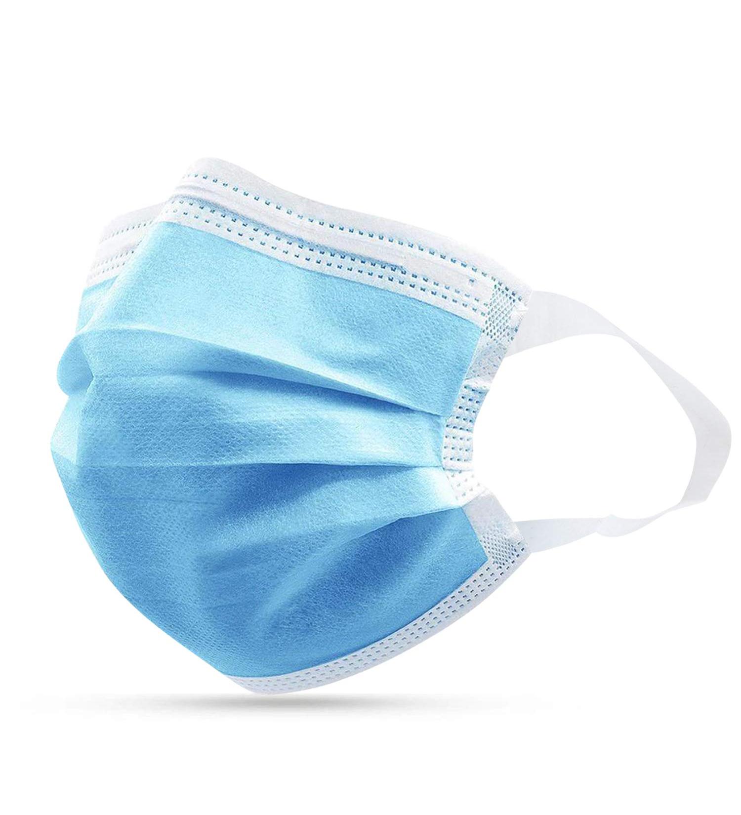Wish Disposable Face Masks - Pack of 50 - 3 Ply - Wide Ear Loop for Extra Comfort - Ships from USA - Buy Online on SooperMarket.com