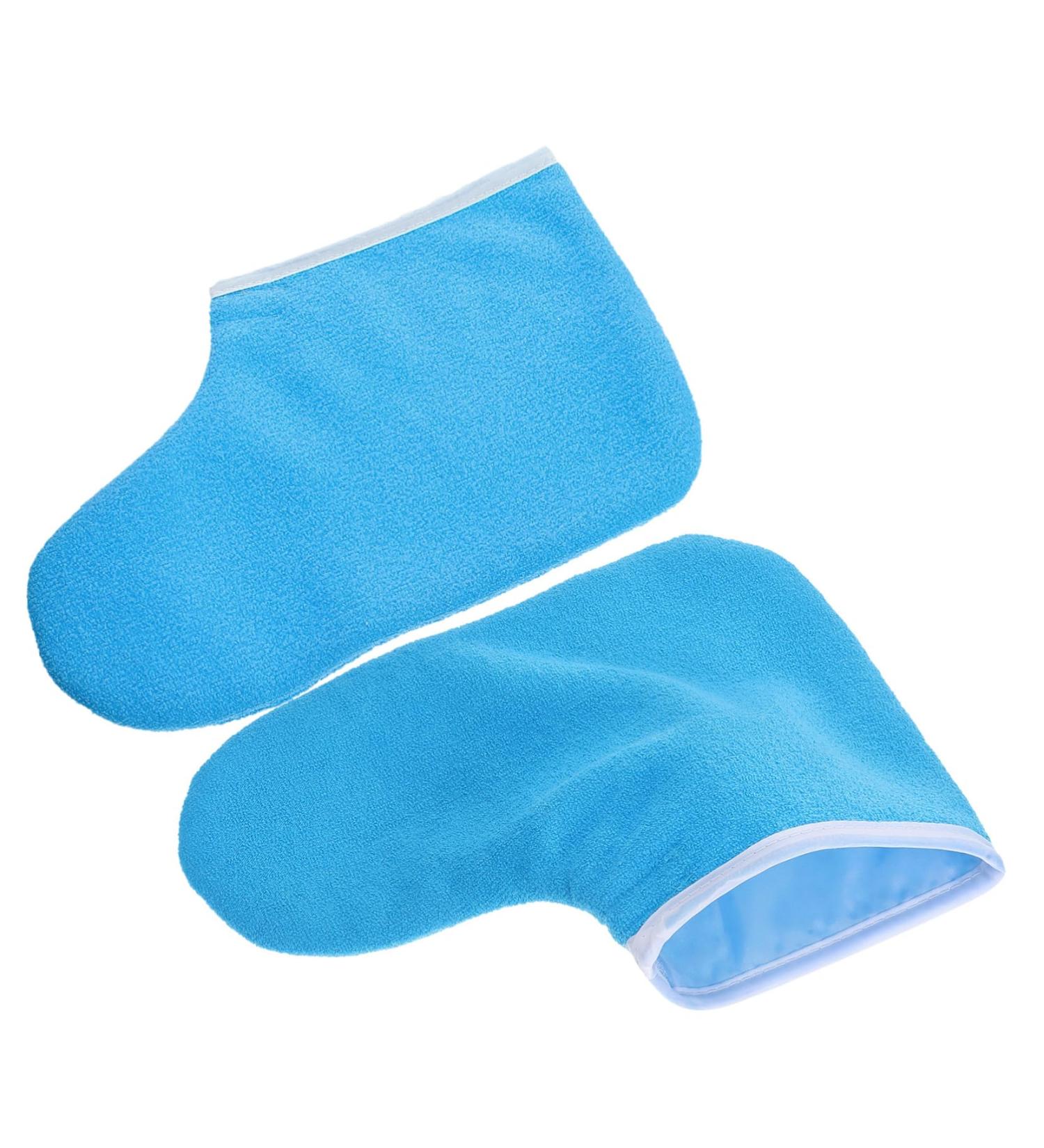 PLAFOPE 1 Pair Waxed Cotton Footmuffs Paraffin Wax Spa Foot Covers Wax Warming Covers Foot Spa Wrapping Cover Wax Booties Paraffin Bath Bags Foot Spa Booties Paraffin Foot Covers Polyester 26.50X19.00X1.00CM Blue - Buy Online on SooperMarket.com