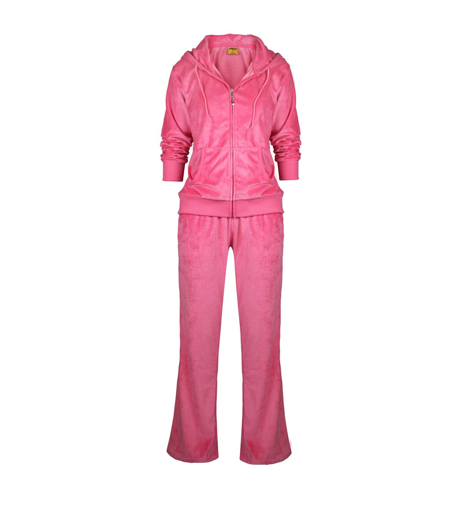 Yasumond Velour Tracksuit Set - Coral Small | Women's 2-Piece Joggers Outfit - Buy Online on SooperMarket.com