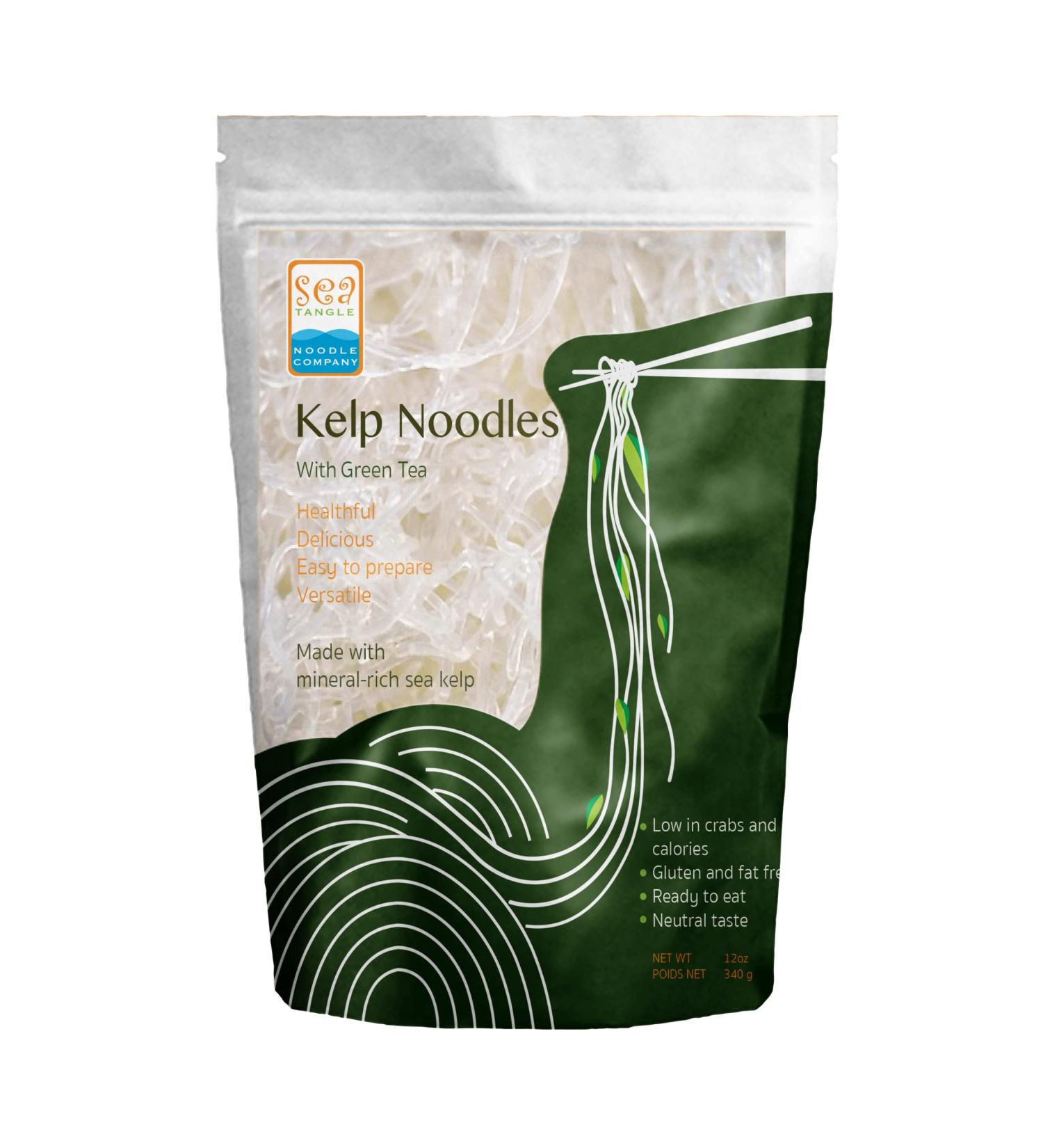 Sea Tangle Kelp Noodles with Green Tea - 12 oz | Healthy Low-Calorie Alternative - Buy Online on SooperMarket.com