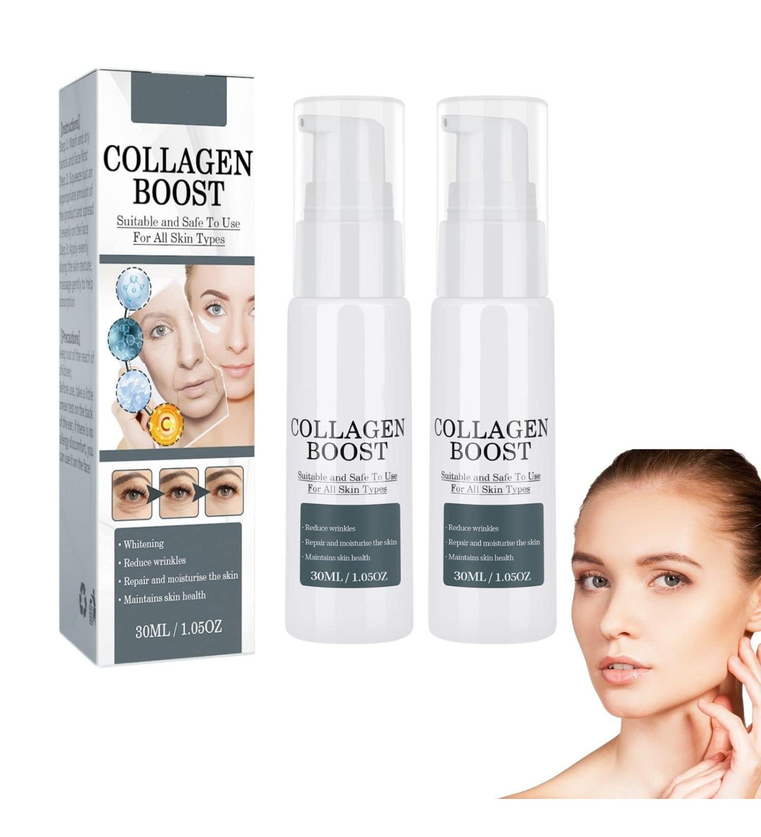 2PCS Collagen Boost Anti Aging Serum for Face | Skincare Glow And Protect | All Skin Types - Buy Online on SooperMarket.com