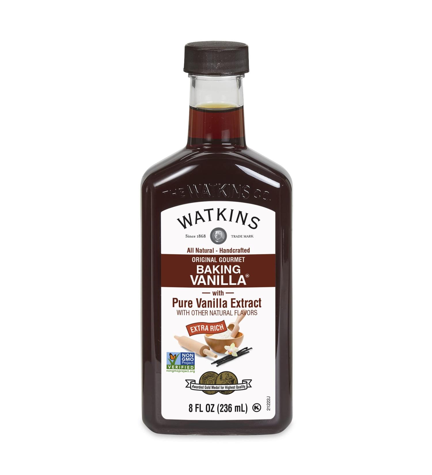 Watkins All Natural Gourmet Baking Vanilla Extract - 8 fl oz | Pure Flavor for Baking - Buy Online on SooperMarket.com
