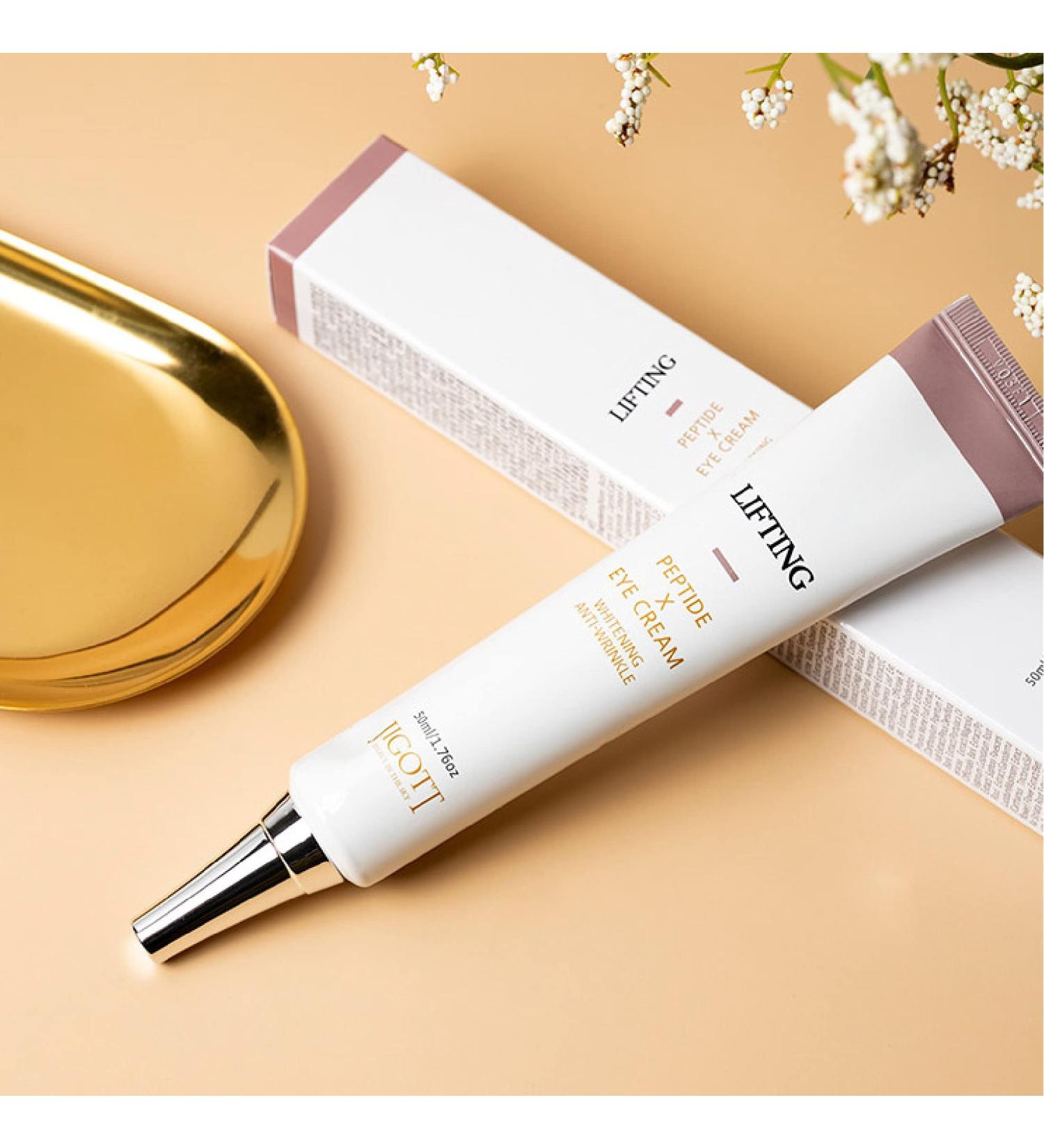 Jigott Lifting Peptide Eye Cream 50ml - Niacinamide, Adenosine, Peptide (5,000ppm) - Moisturizing Formula - Buy Online on SooperMarket.com