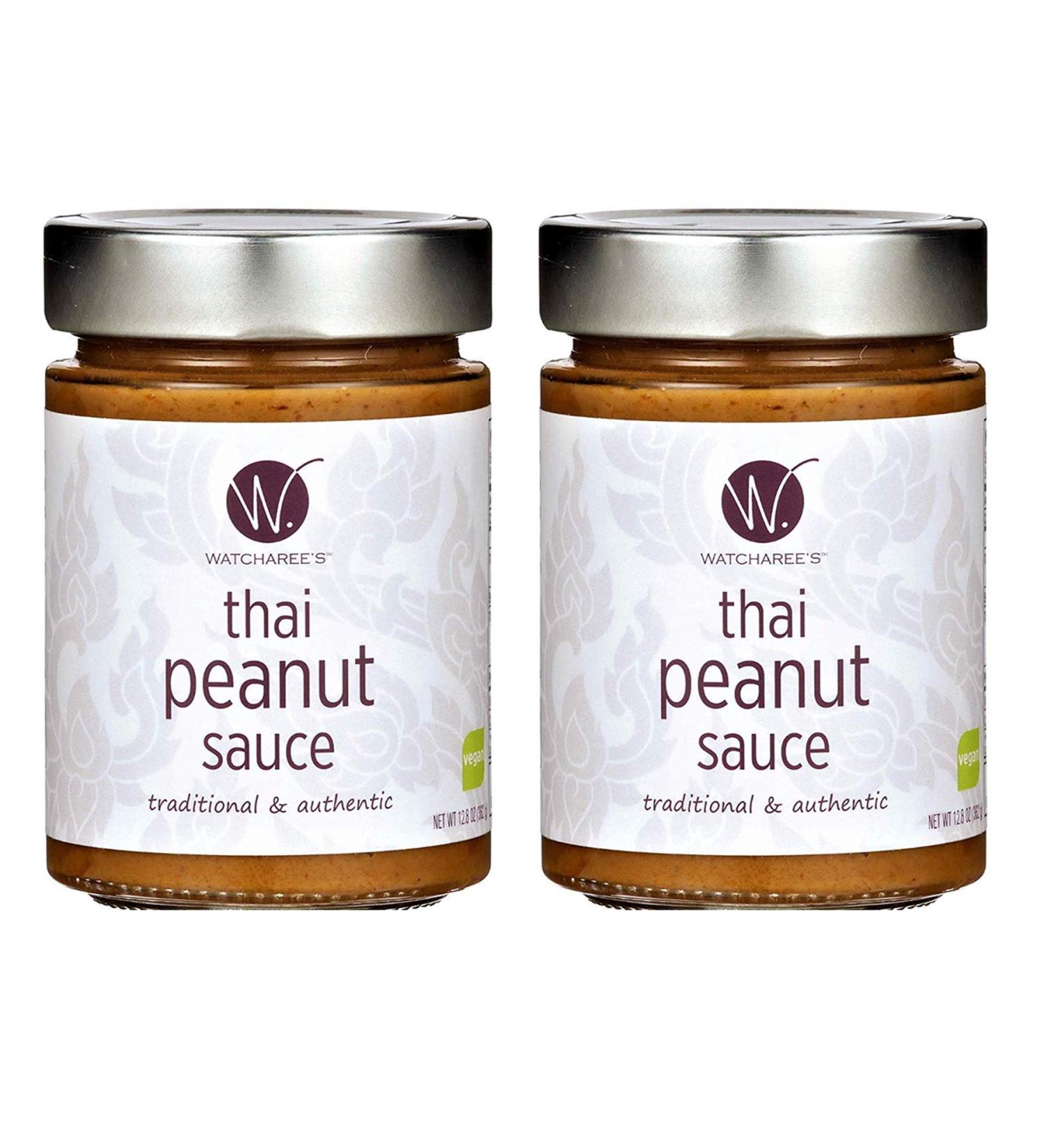 WATCHAREE'S Thai Peanut Sauce - Vegan Authentic Traditional Recipe - 12.8oz Jar (2 Pack) - Buy Online on SooperMarket.com