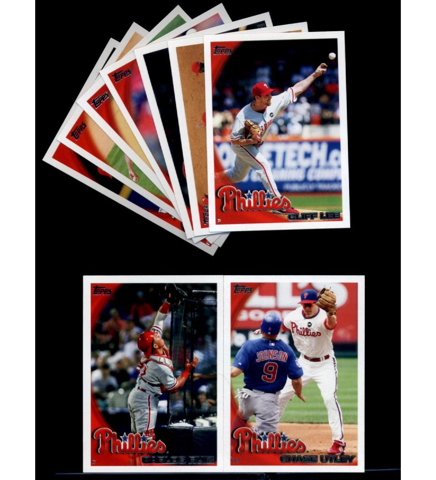 2010 Topps Baseball Cards Complete TEAM SET: Philadelphia Phillies (Series 1 & 2) 19 Cards including Utley, Howard, Victorino, Hamels, Ruiz, lee, Feliz,Werth, Rollins, Ibanez, Blanton & more!